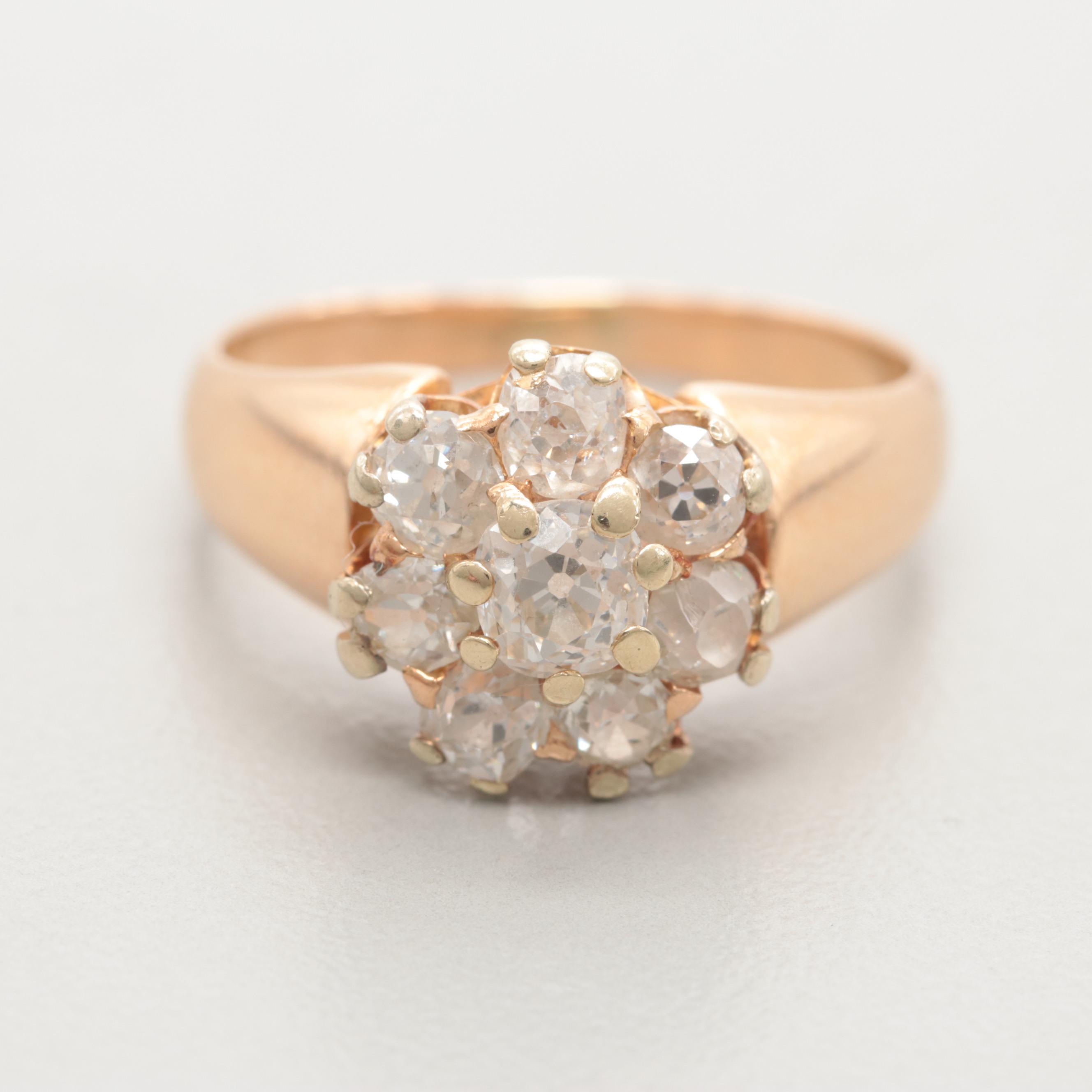 14K Yellow Gold 1.05 CTW Diamond Ring
