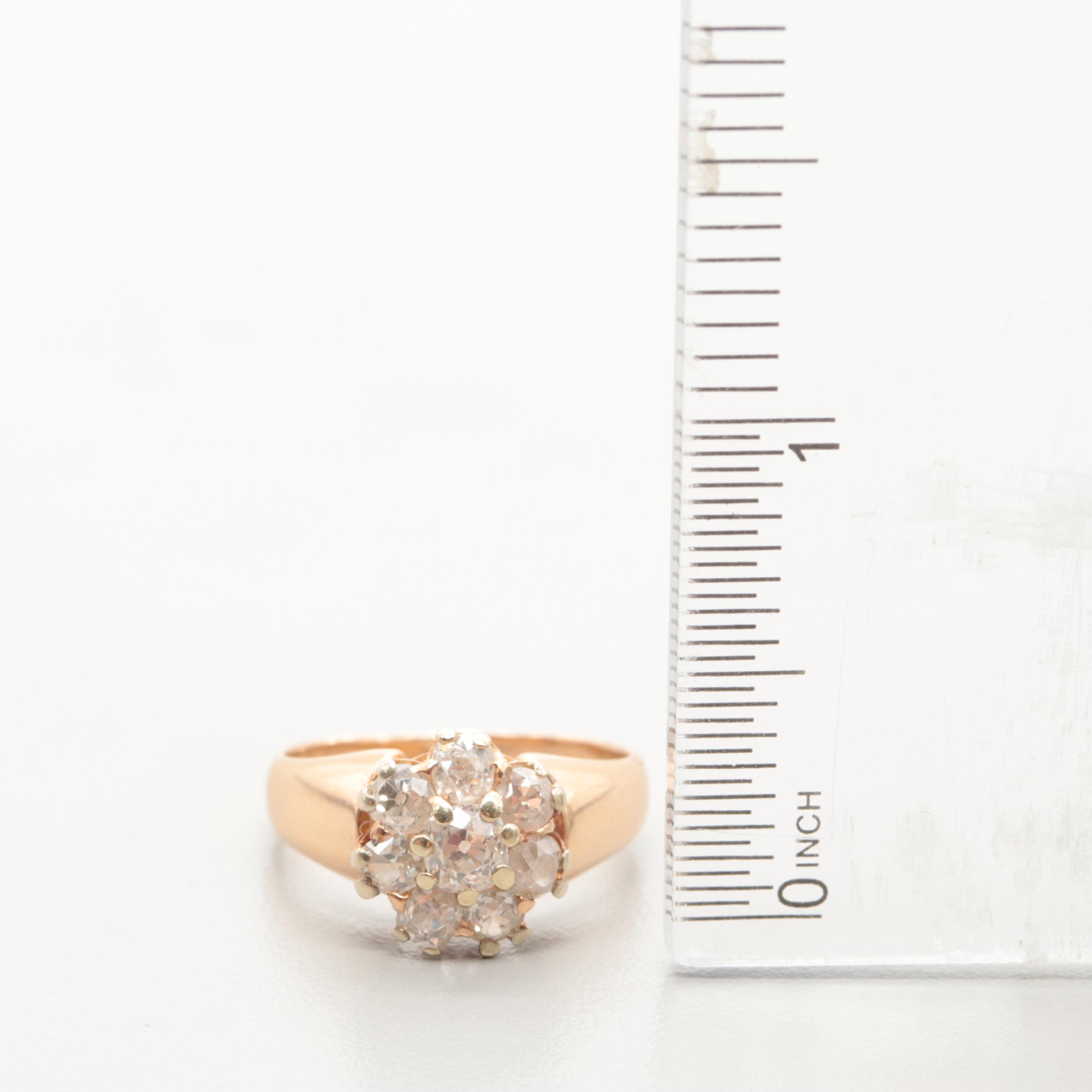 14K Yellow Gold 1.05 CTW Diamond Ring