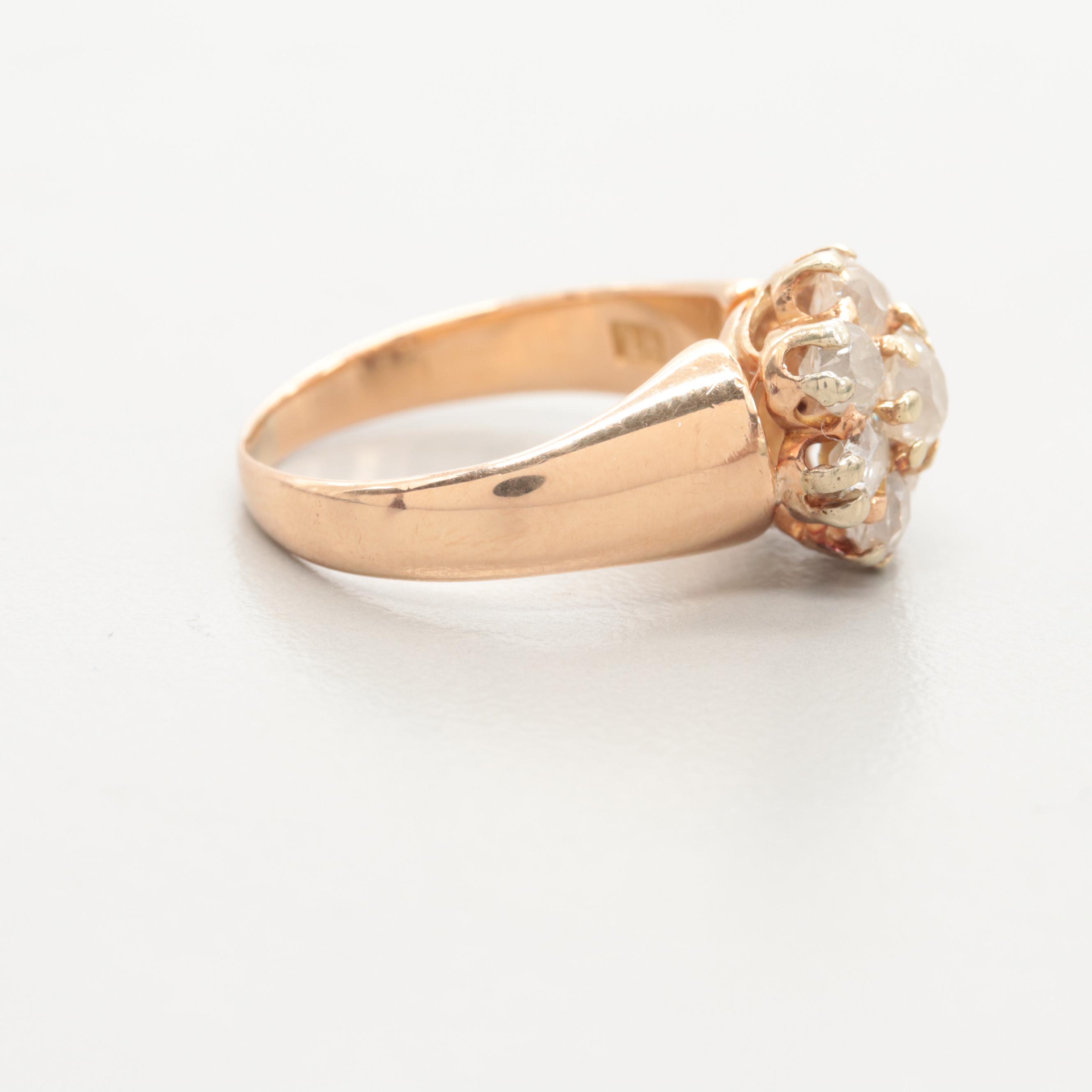 14K Yellow Gold 1.05 CTW Diamond Ring