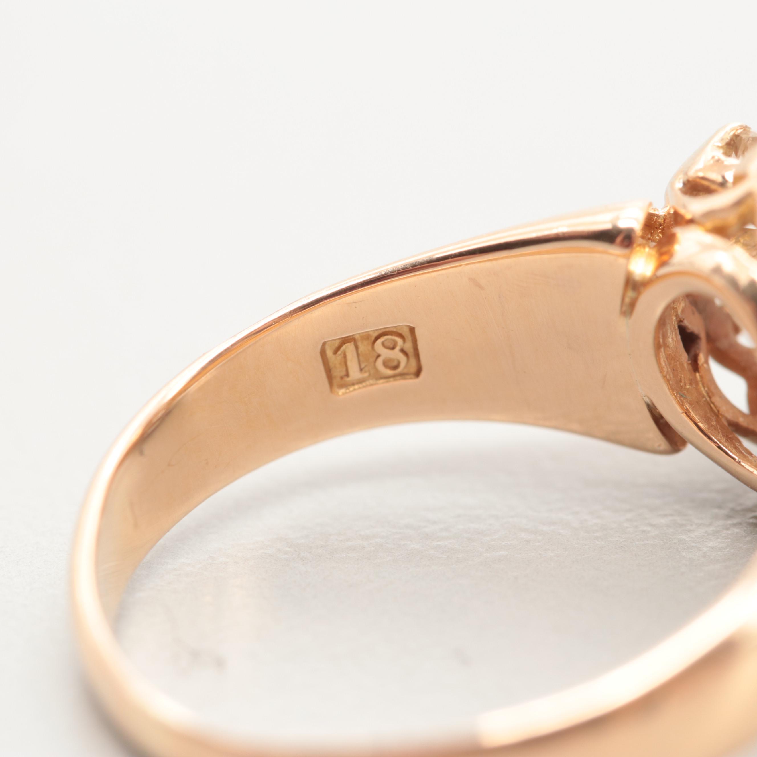 14K Yellow Gold 1.05 CTW Diamond Ring