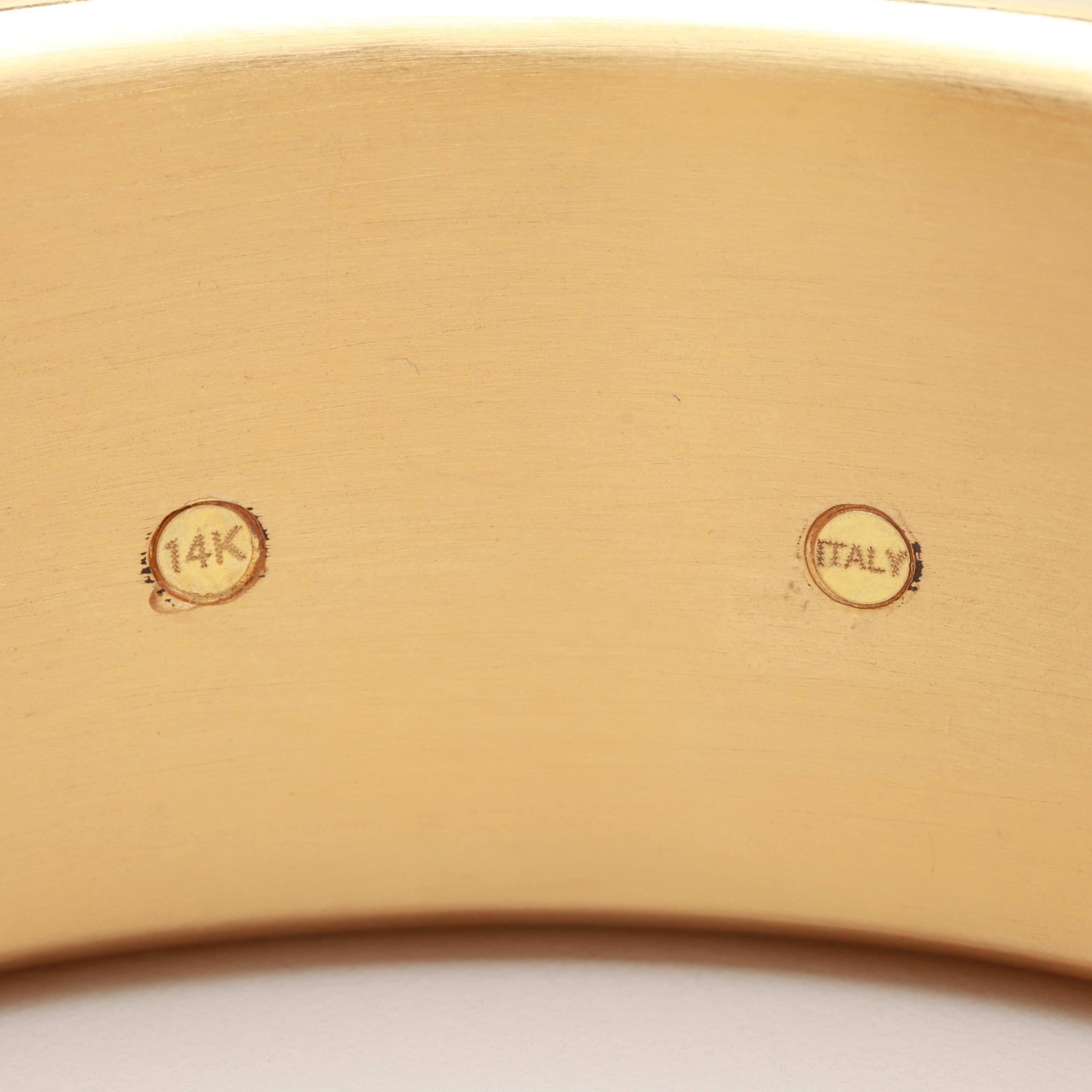 Milor Italy 14K Yellow Gold Textured Bangle