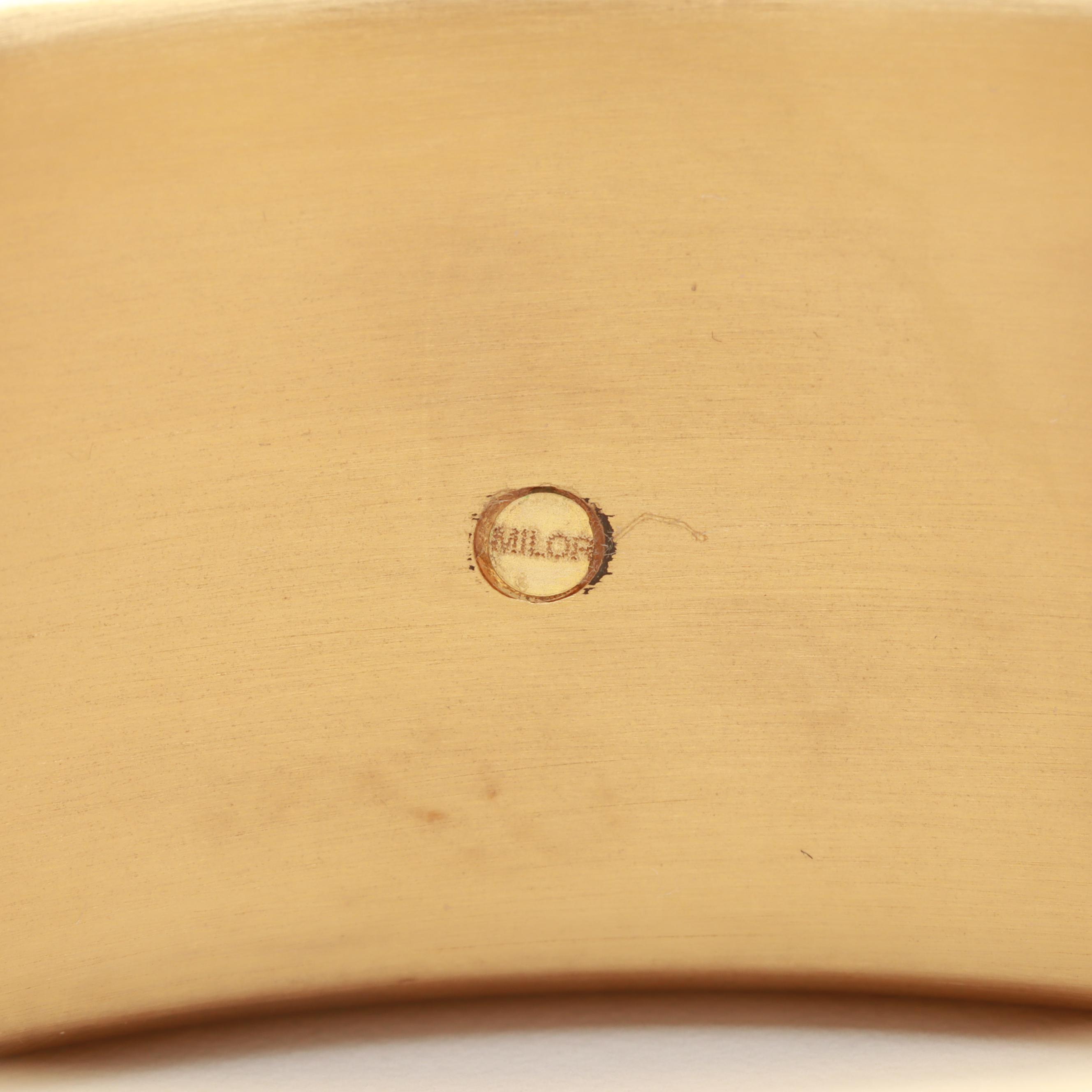 Milor Italy 14K Yellow Gold Textured Bangle