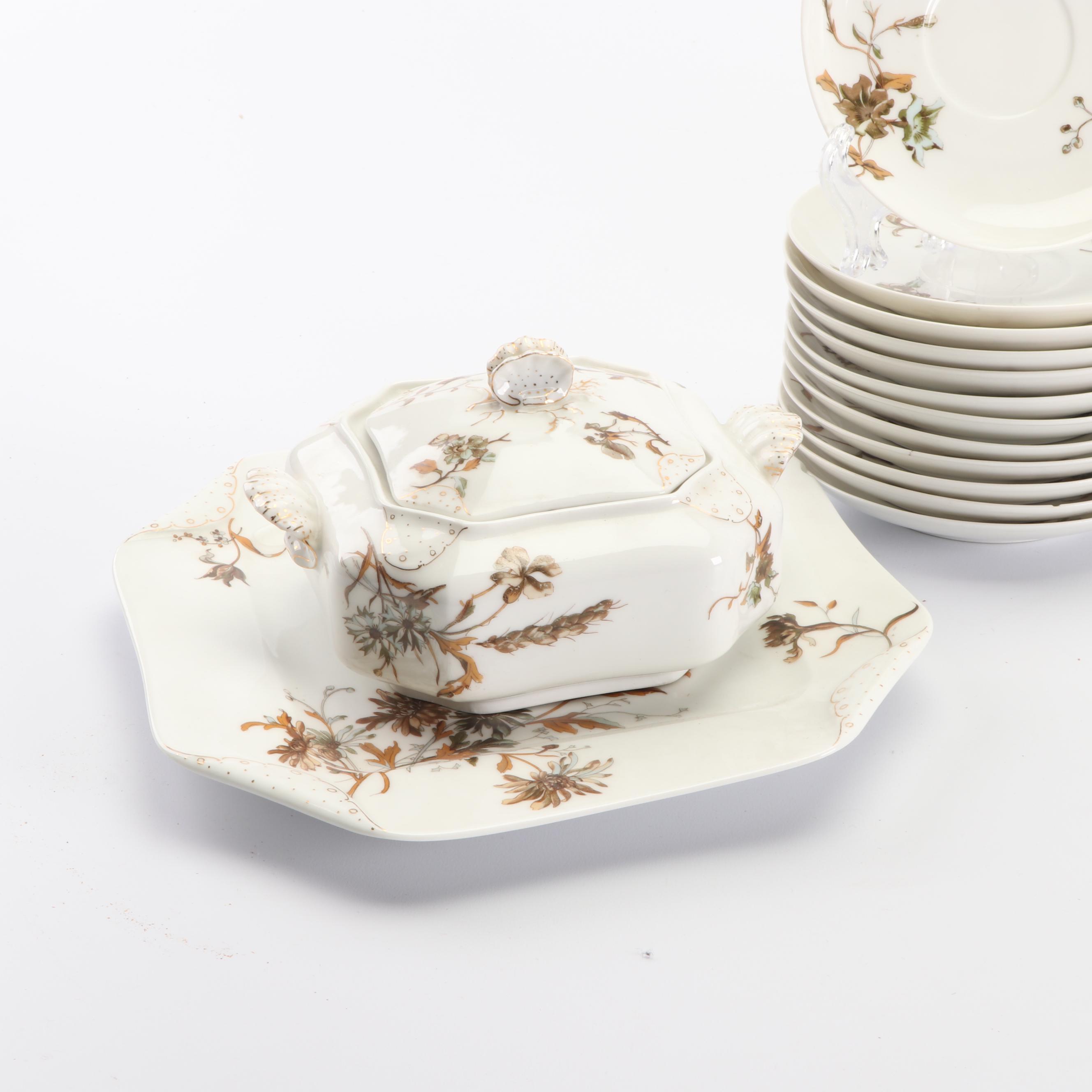 Antique Haviland Limoges Porcelain Dinnerware c. 1879-1889