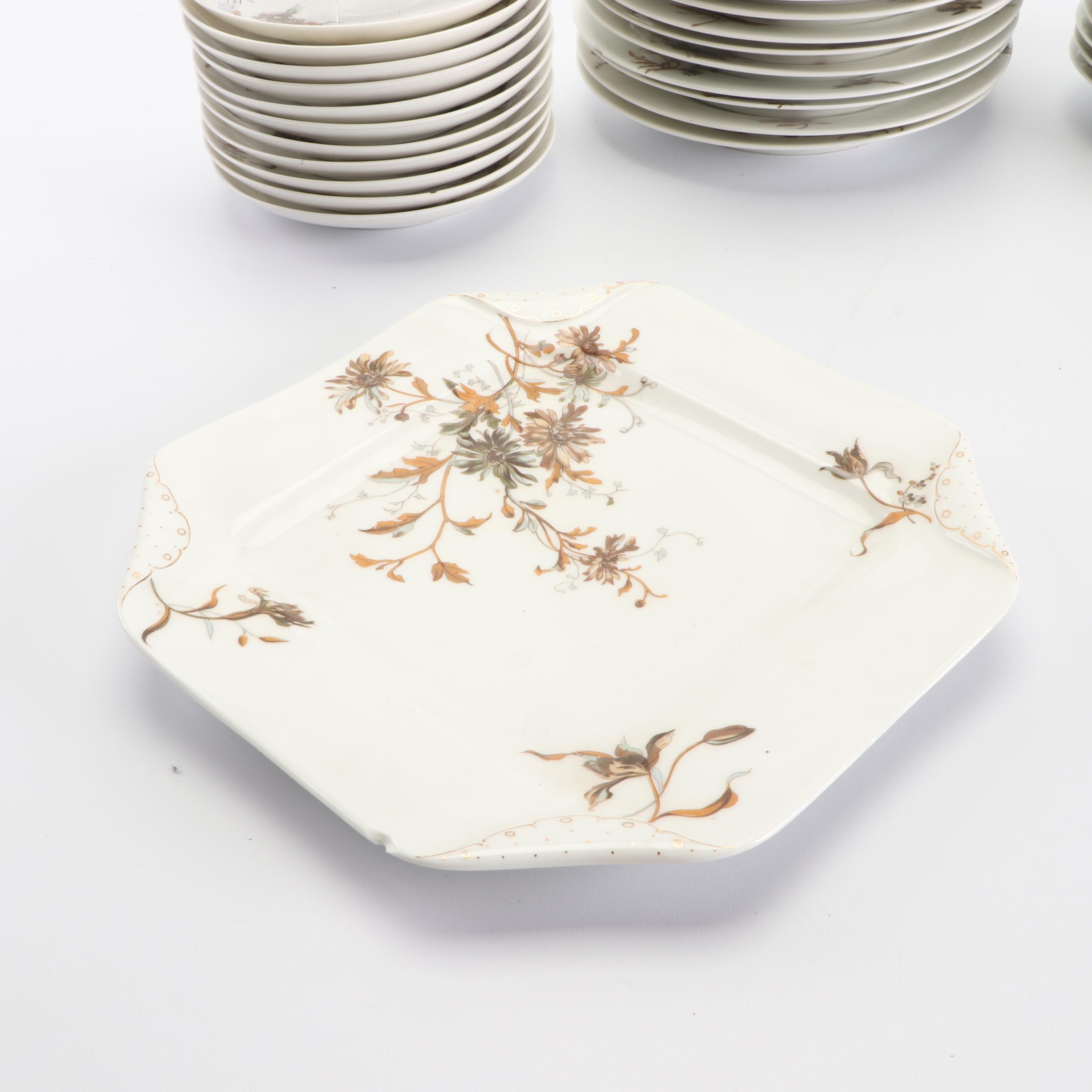 Antique Haviland Limoges Porcelain Dinnerware c. 1879-1889