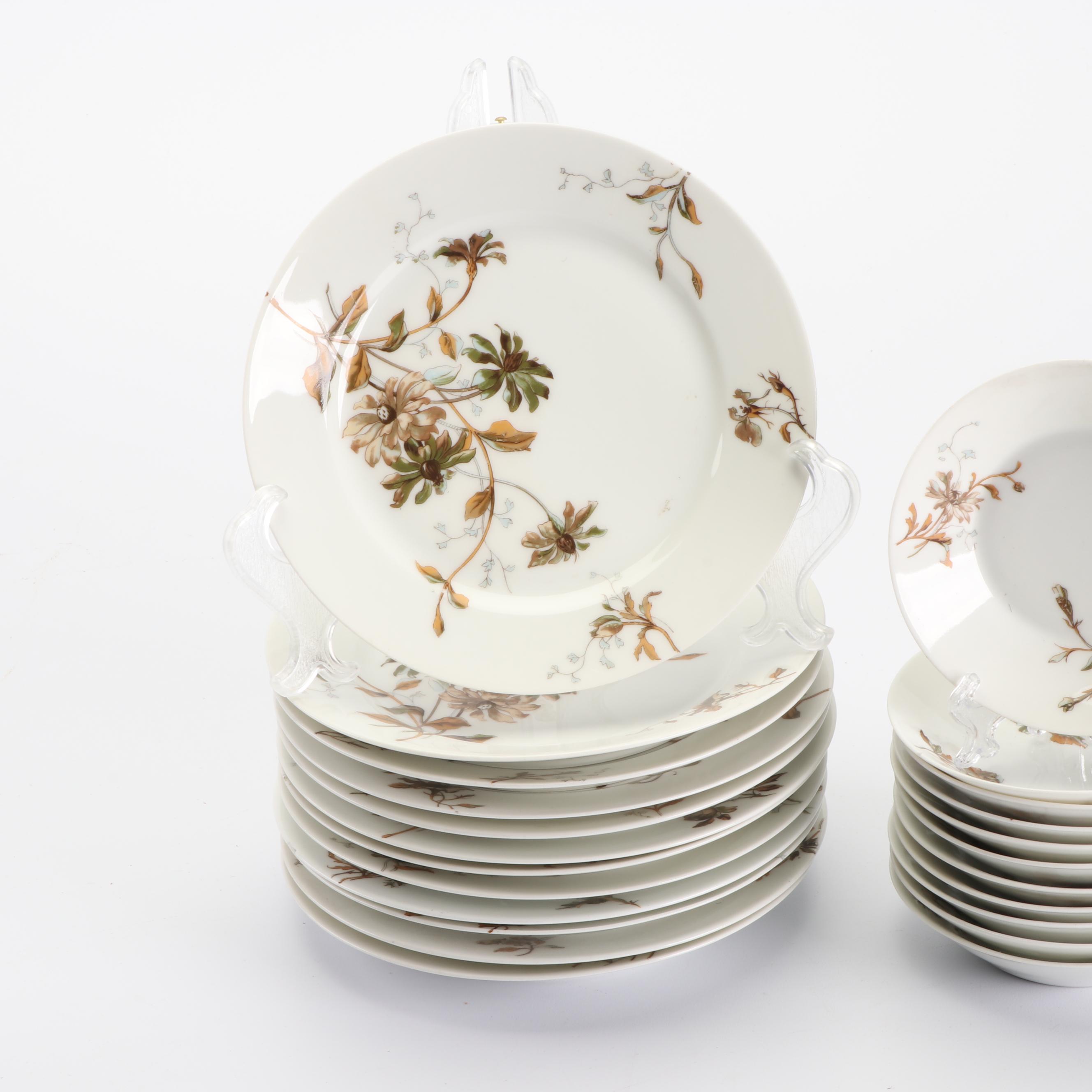 Antique Haviland Limoges Porcelain Dinnerware c. 1879-1889