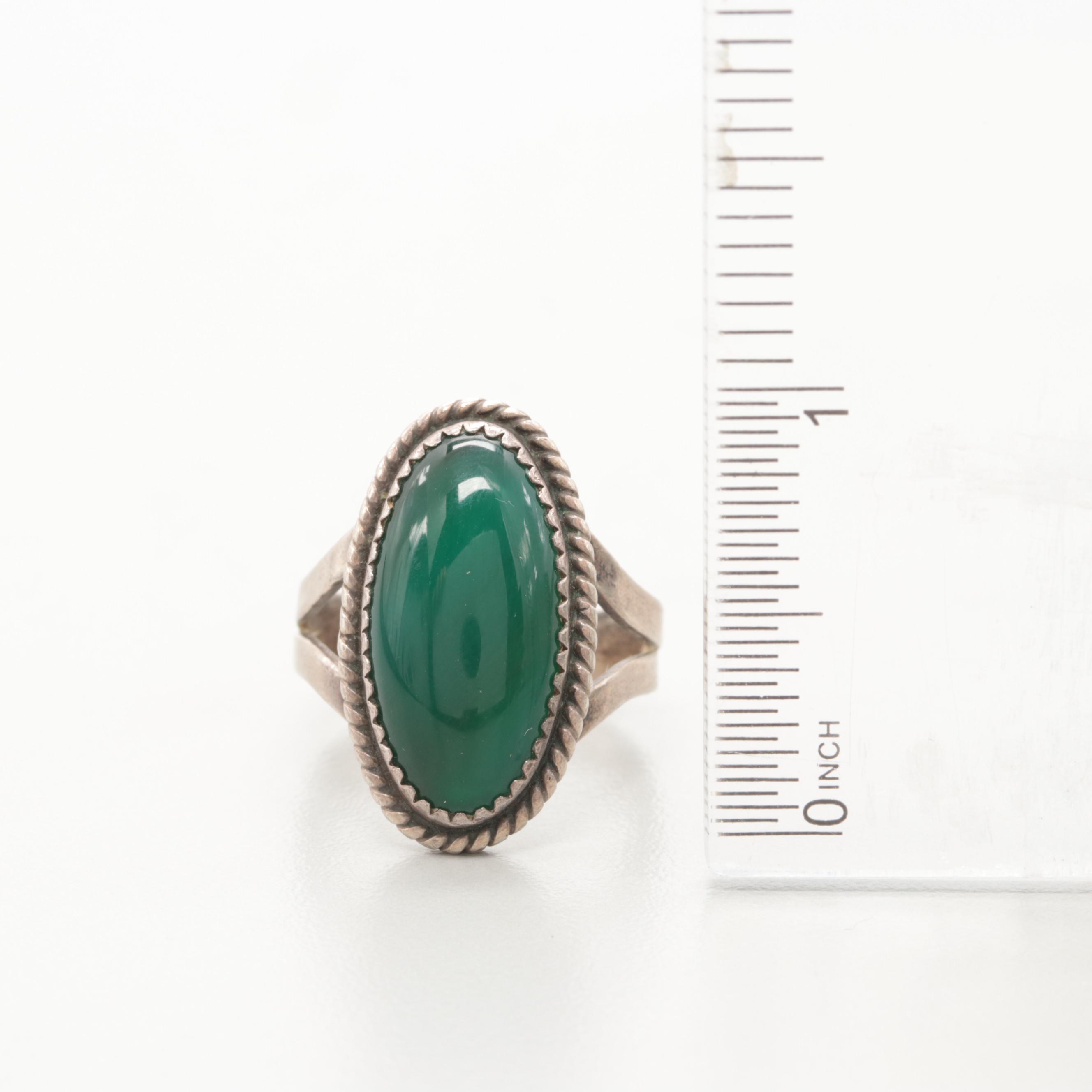 Sterling Silver Chalcedony Ring