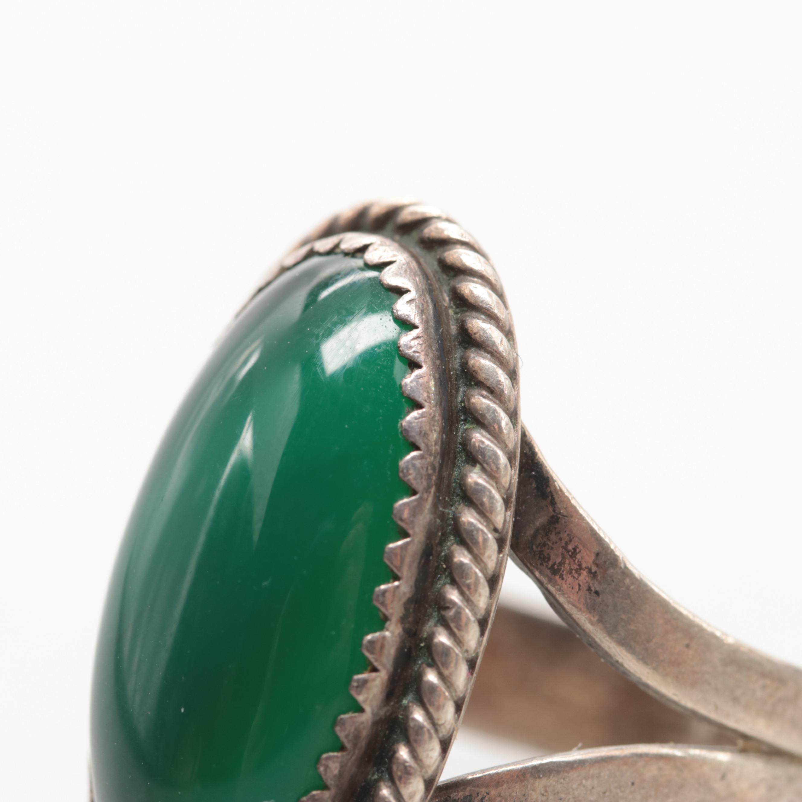 Sterling Silver Chalcedony Ring