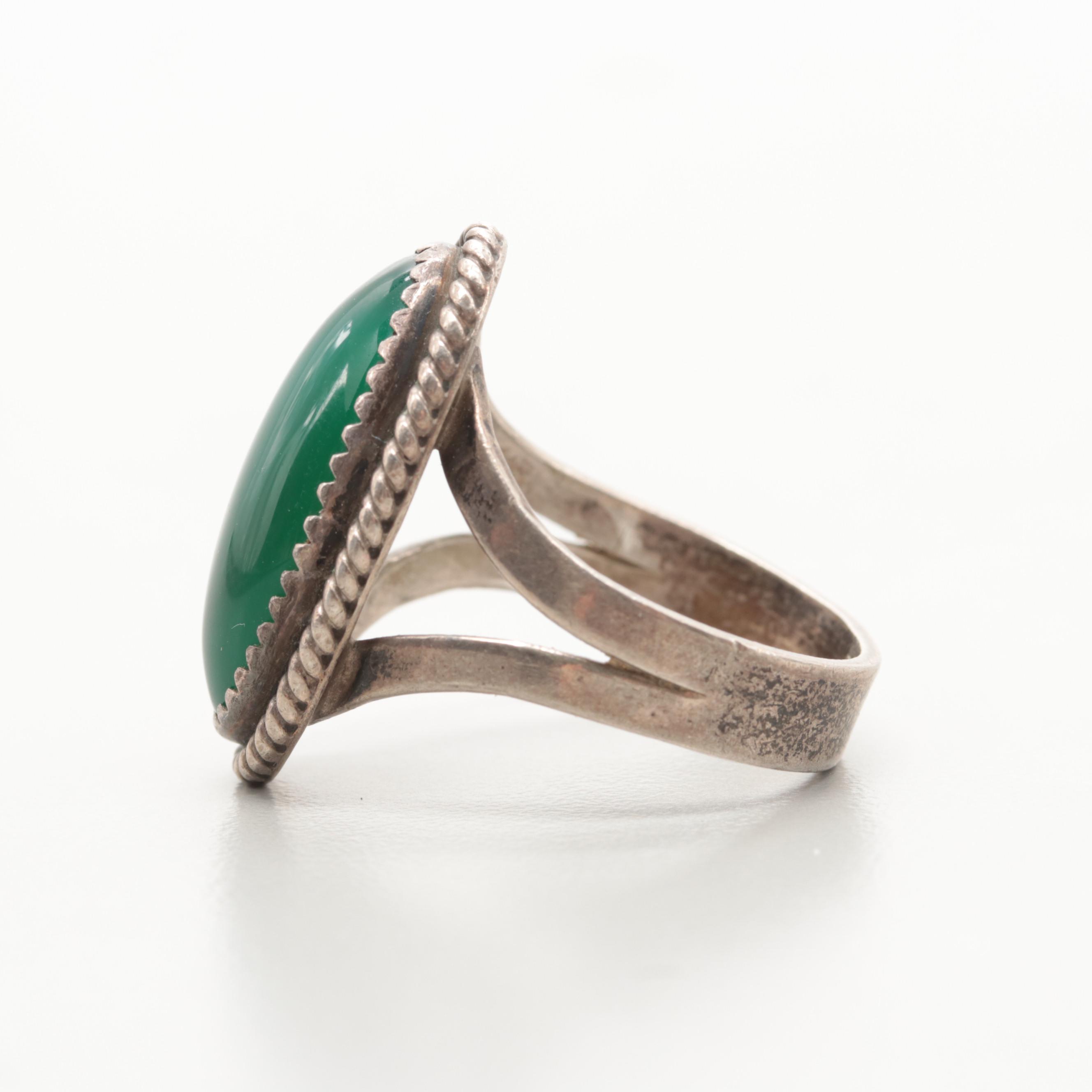 Sterling Silver Chalcedony Ring