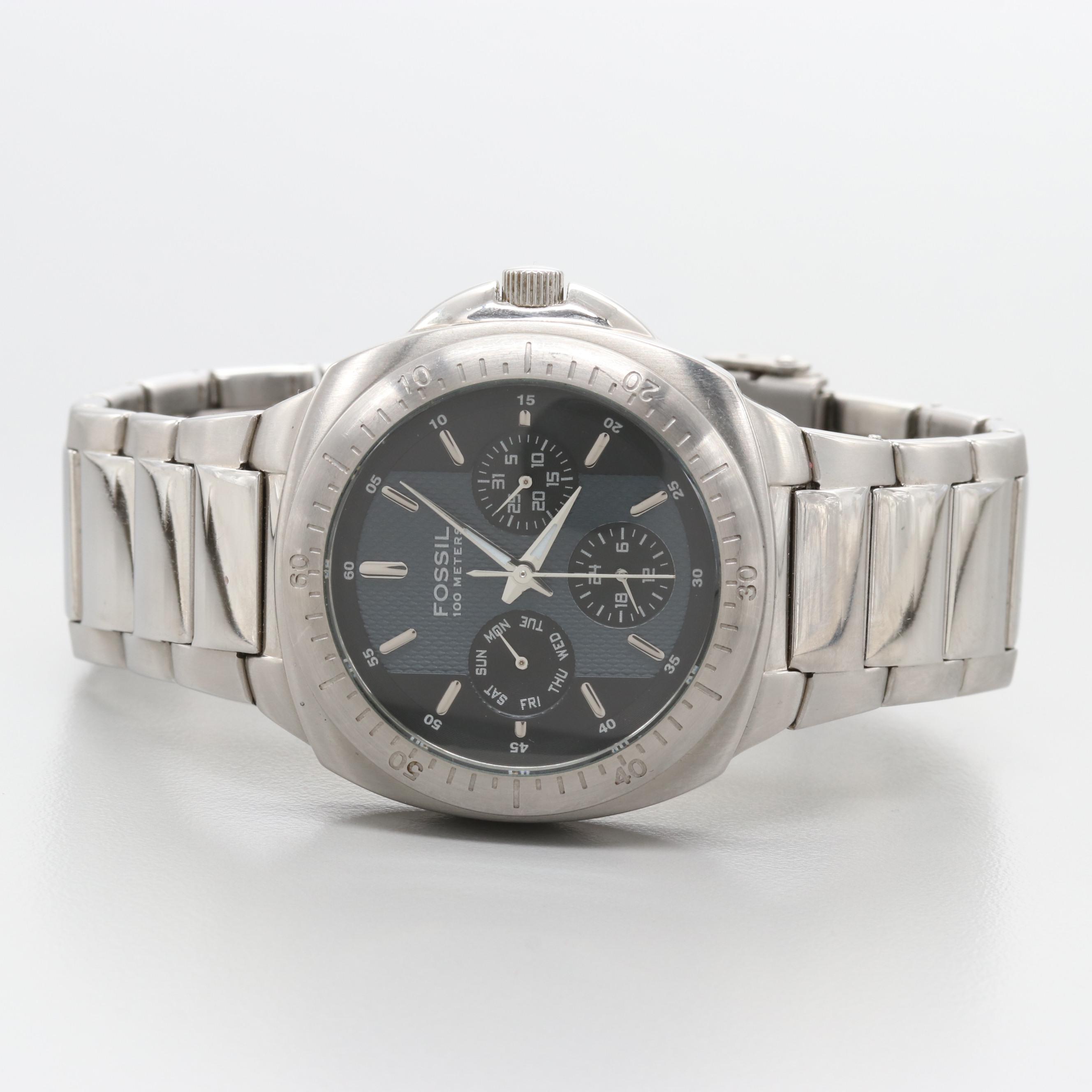 Fossil Blue Stainless Steel Model BQ9237 Watch