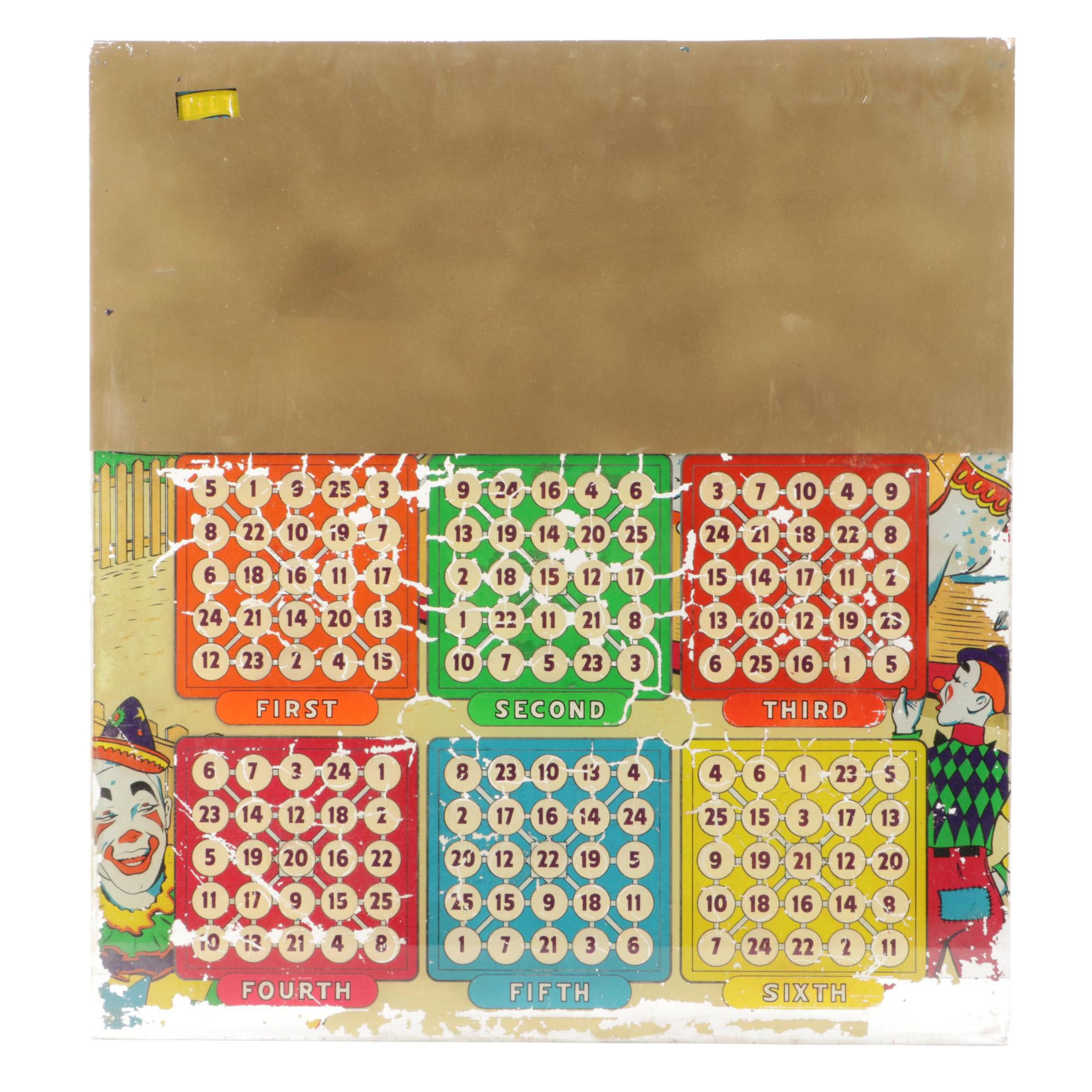 1960s Reverse-Glass Screen-printed Arcade Game Cover