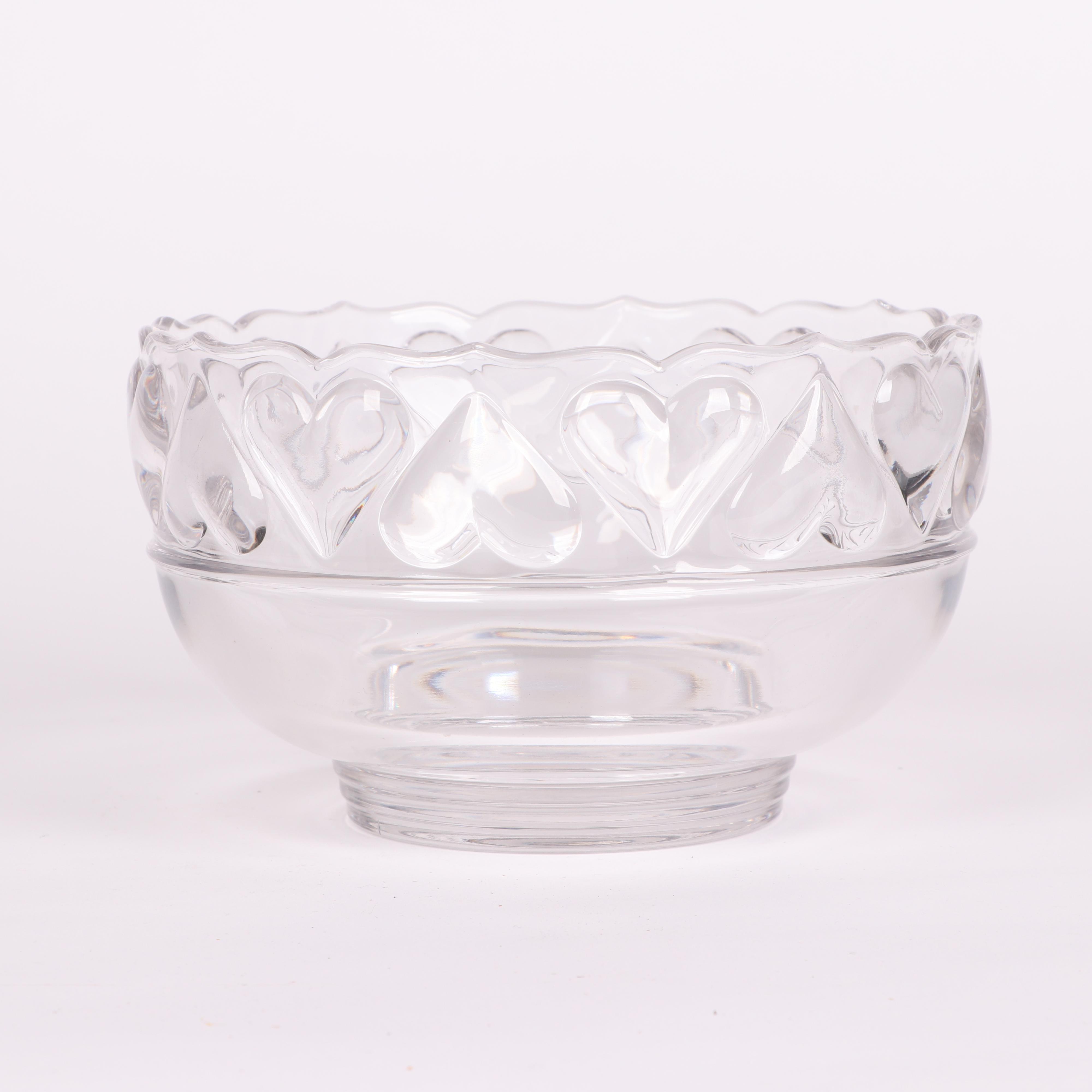 Tiffany & Co. "Ring of Heart" Crystal Bowl