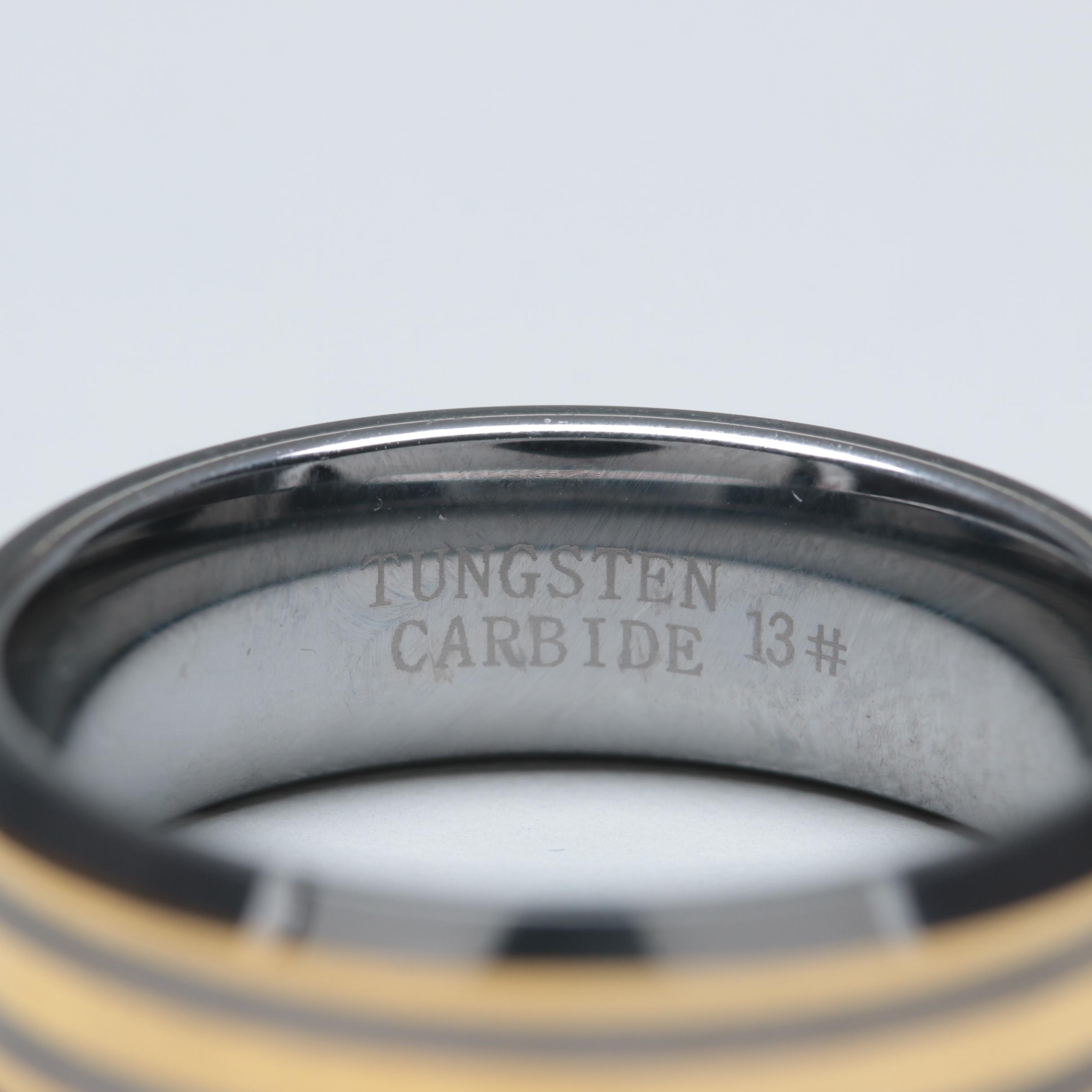 Two-Tone Tungsten Carbide Ring