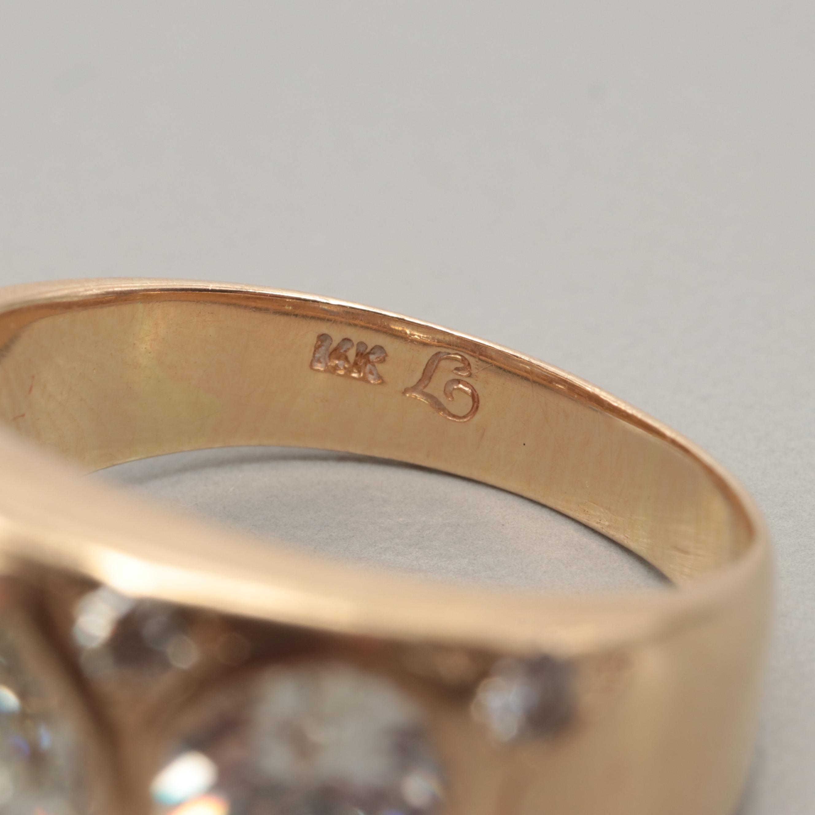 14K Yellow Gold 3.96 CTW Diamond Ring