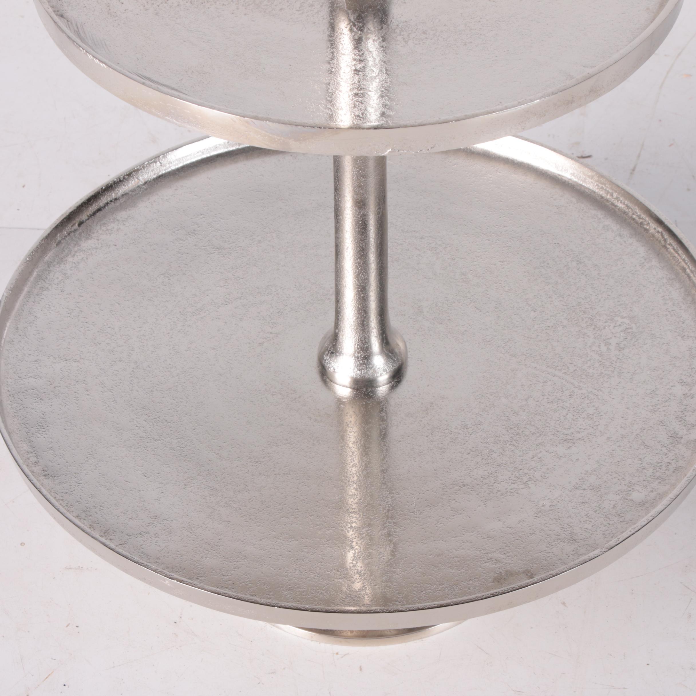 Contemporary Metal Alloy "Milan" Three-Tier Display Stand