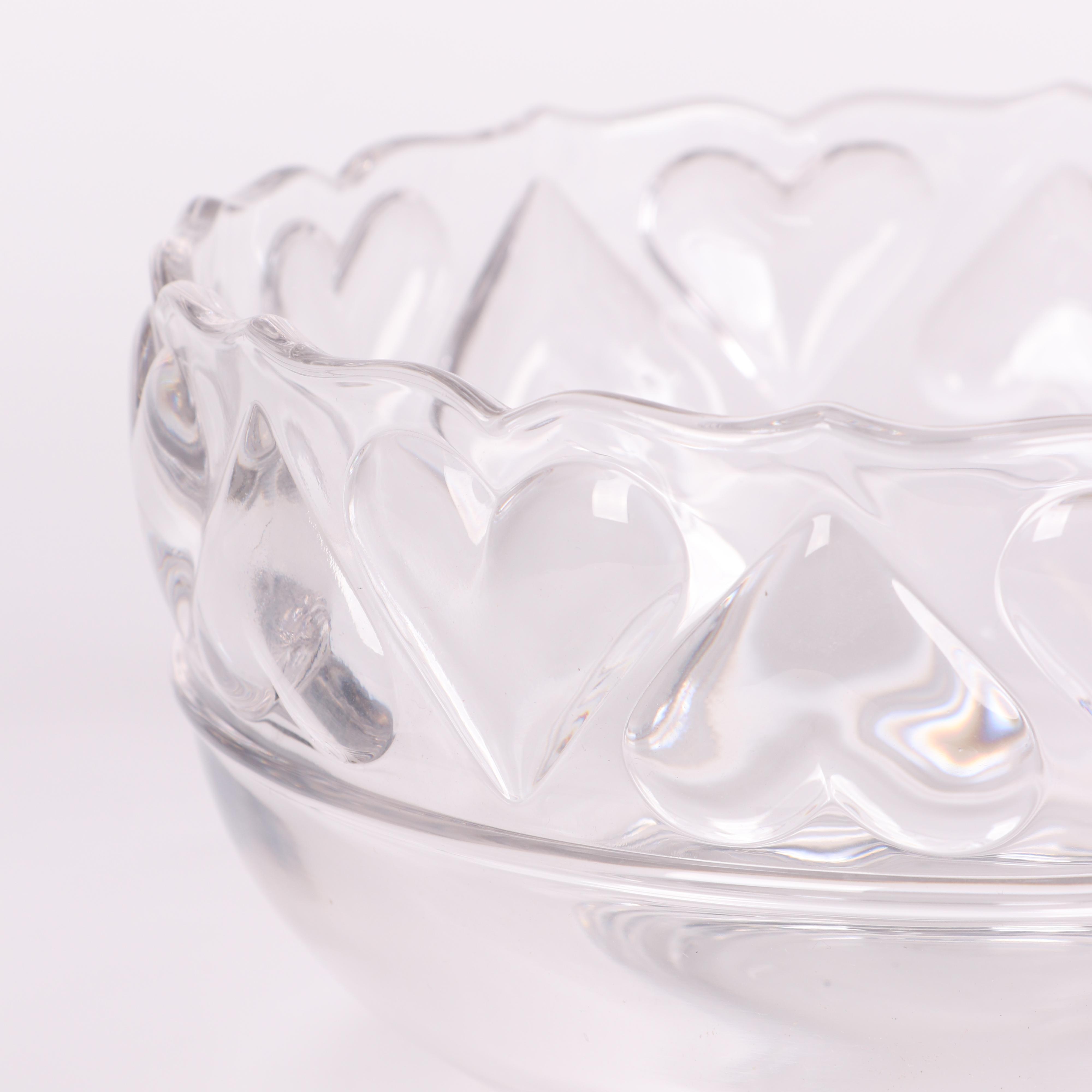 Tiffany & Co. "Ring of Heart" Crystal Bowl