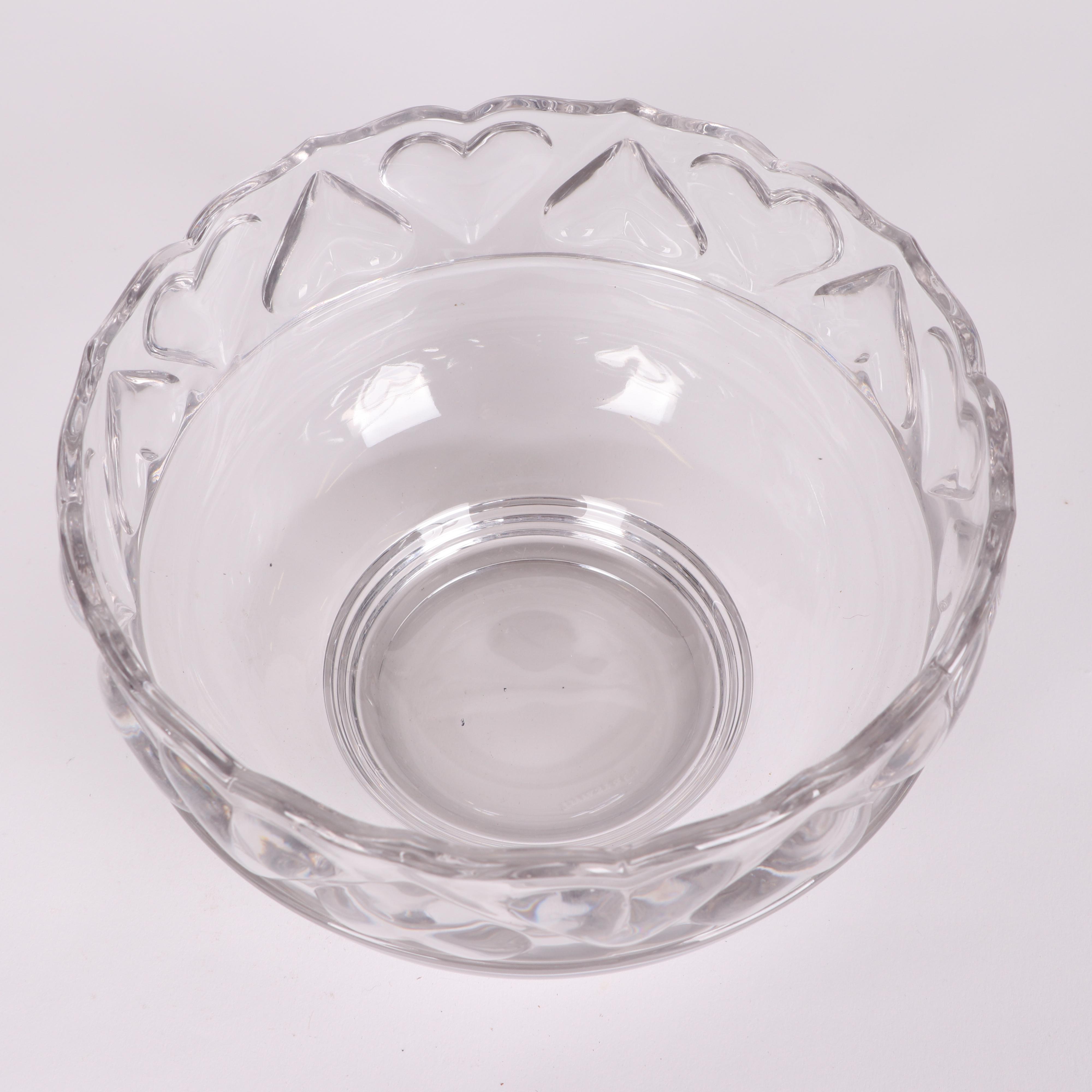 Tiffany & Co. "Ring of Heart" Crystal Bowl