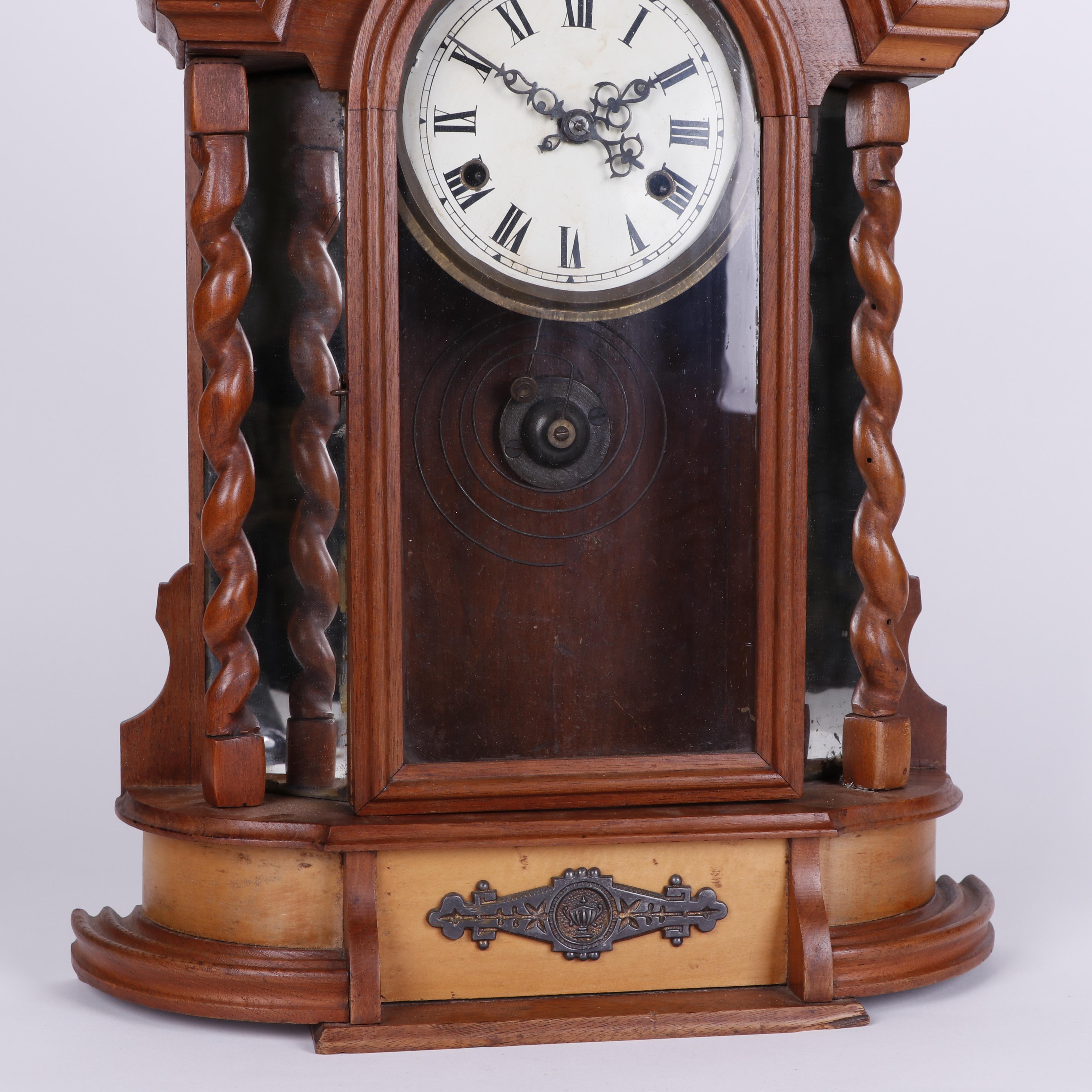Victorian Eastlake Style Mantel Clock, Late 19th - Early 20th Century