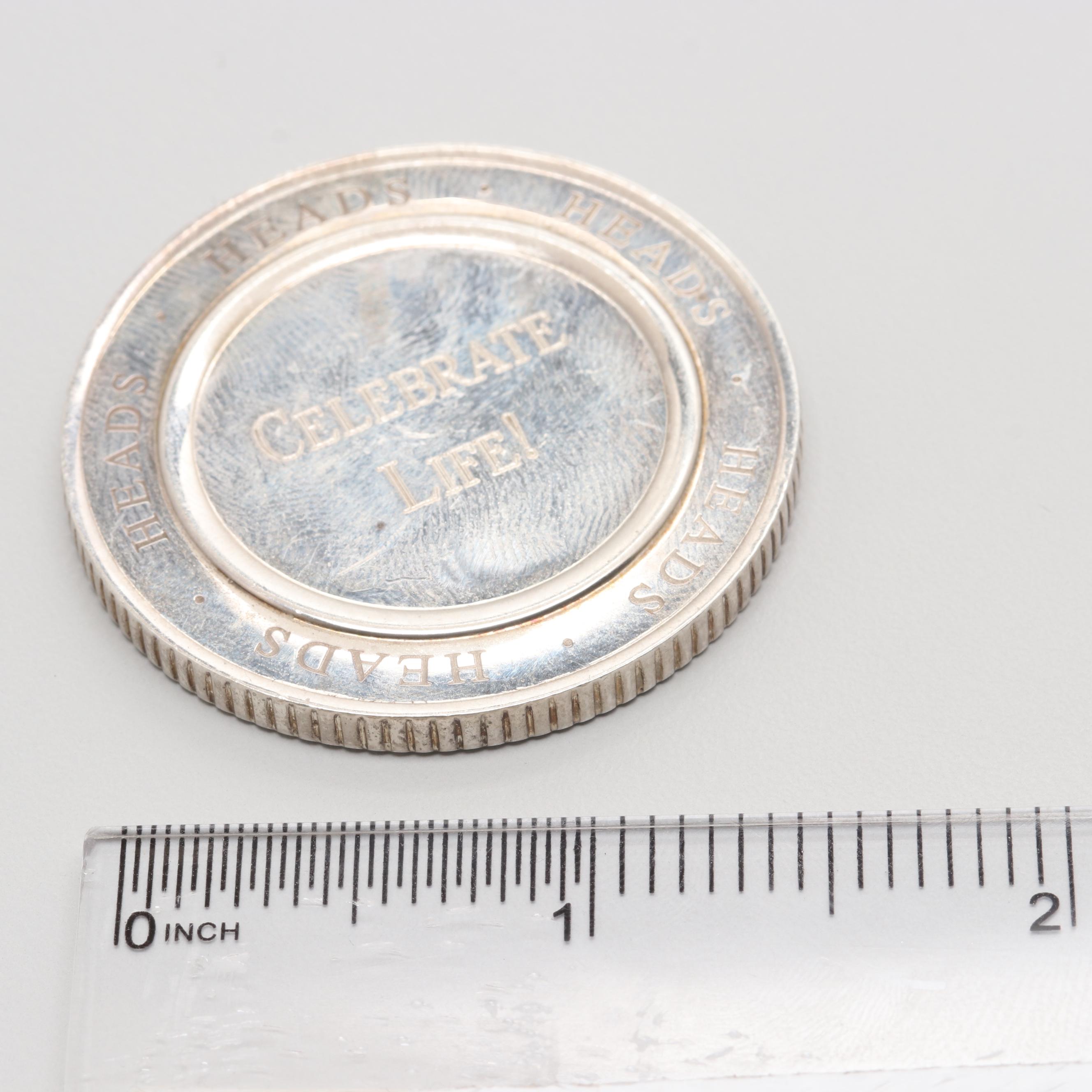 Tiffany & Co. Sterling Silver Novelty Heads and Tails Token