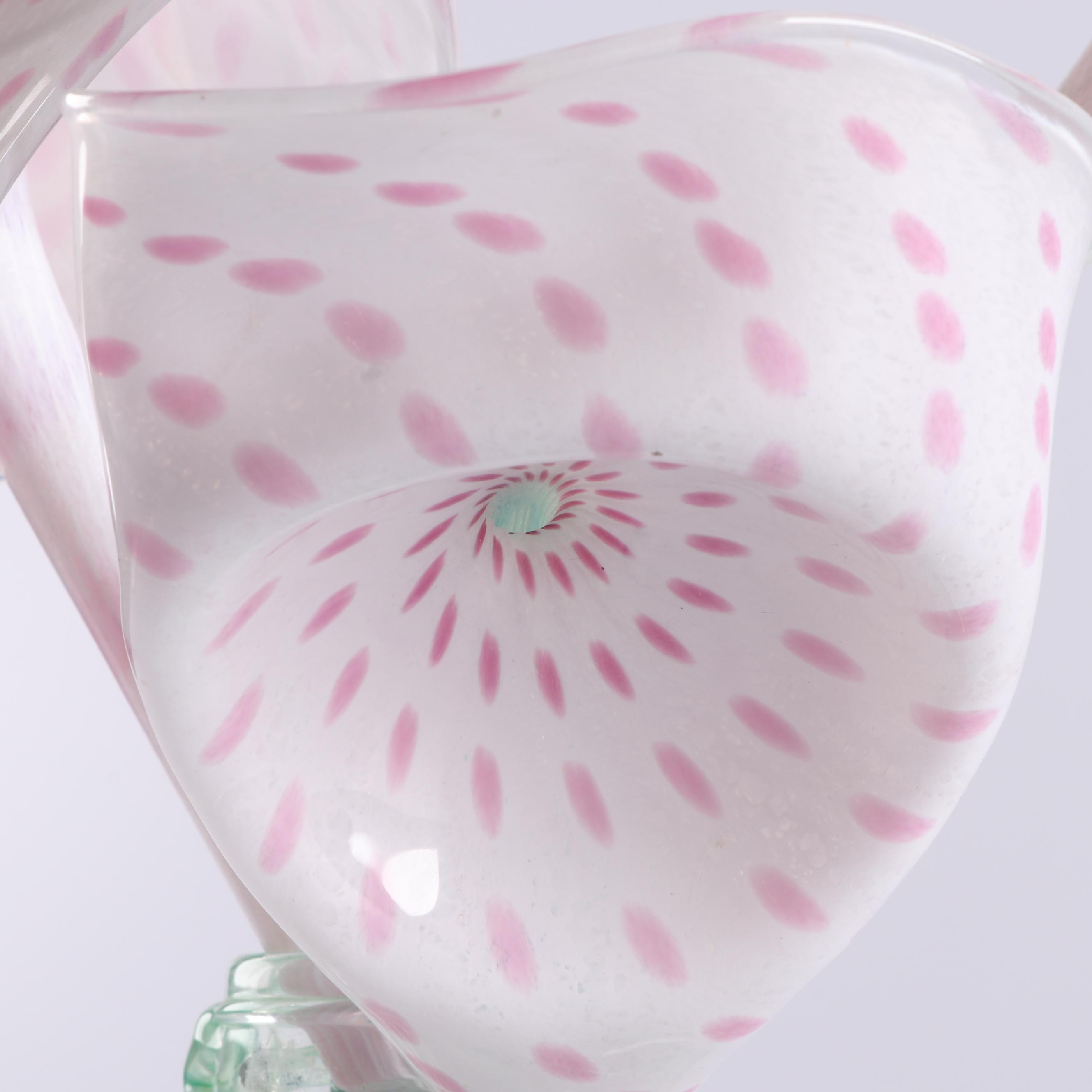 Cam Langley Art Glass Flowers in Blown Glass Vase