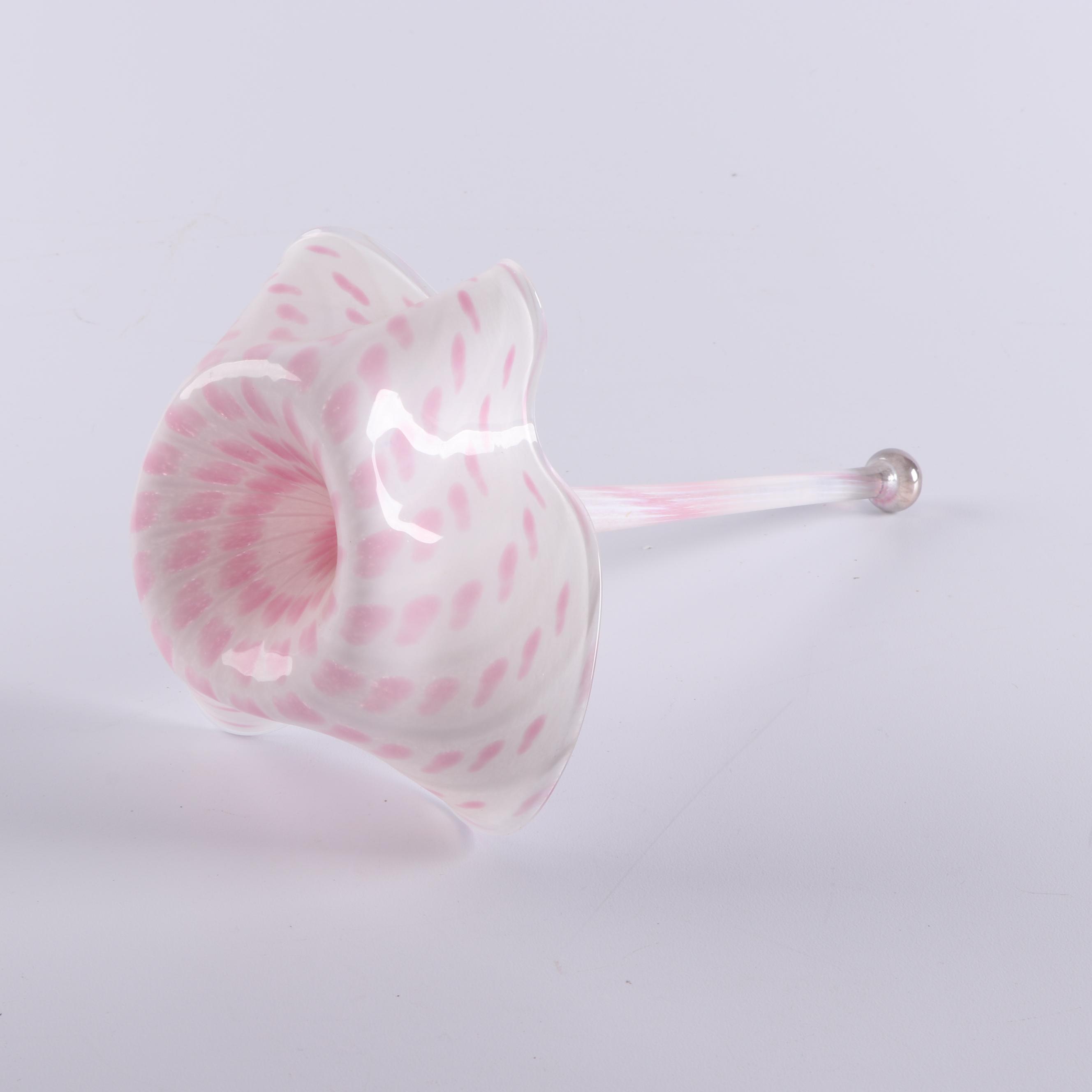 Cam Langley Art Glass Flowers in Blown Glass Vase