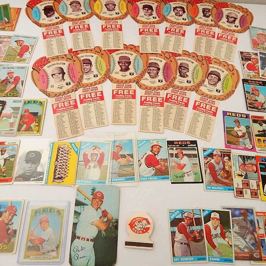Cincinnati Reds Baseball Card Lot and Collectibles
