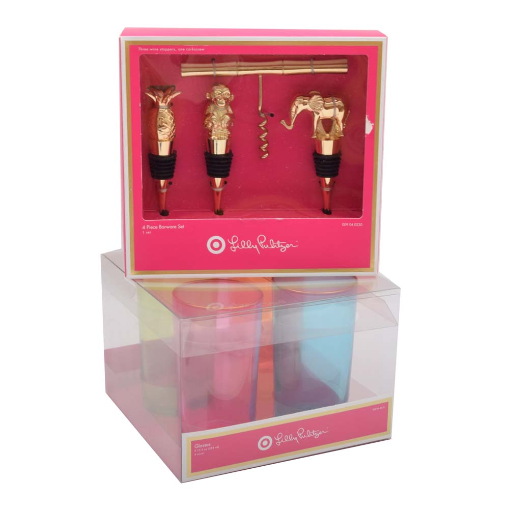 Lily Pulitzer For Target Glasses and Barware Set