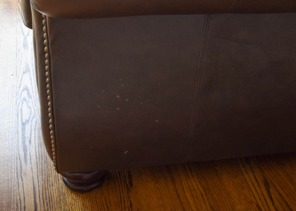 Bernhardt Bonded Leather Sectional Sofa