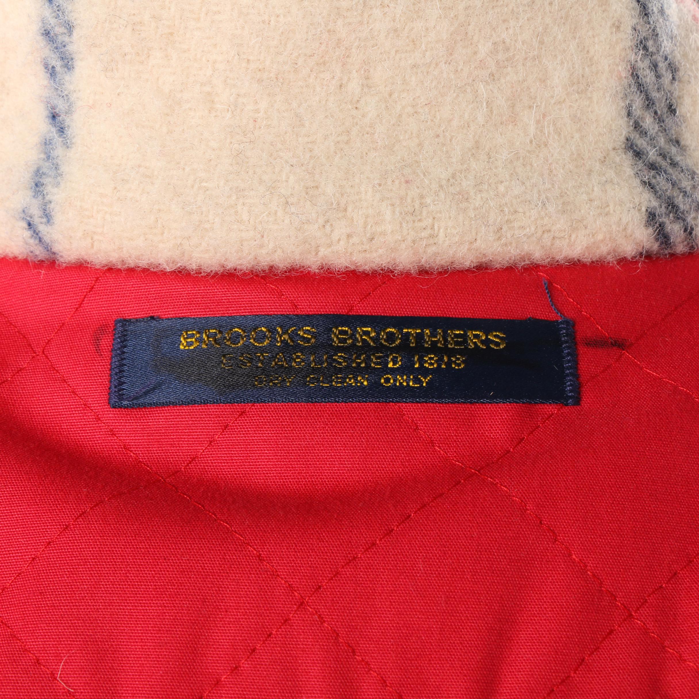 Women's Brooks Brothers Plaid Wool Duffel Coat and Greek Knitwear Wool Sweater