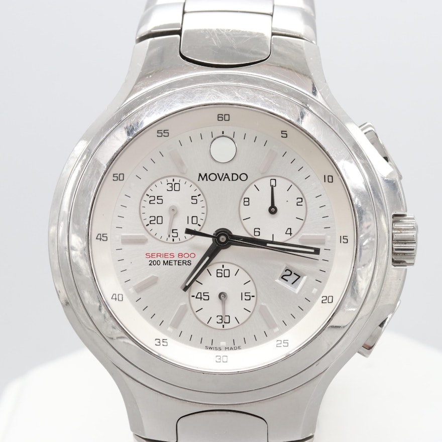 Movado Series 800 Quartz Chronograph Wristwatch