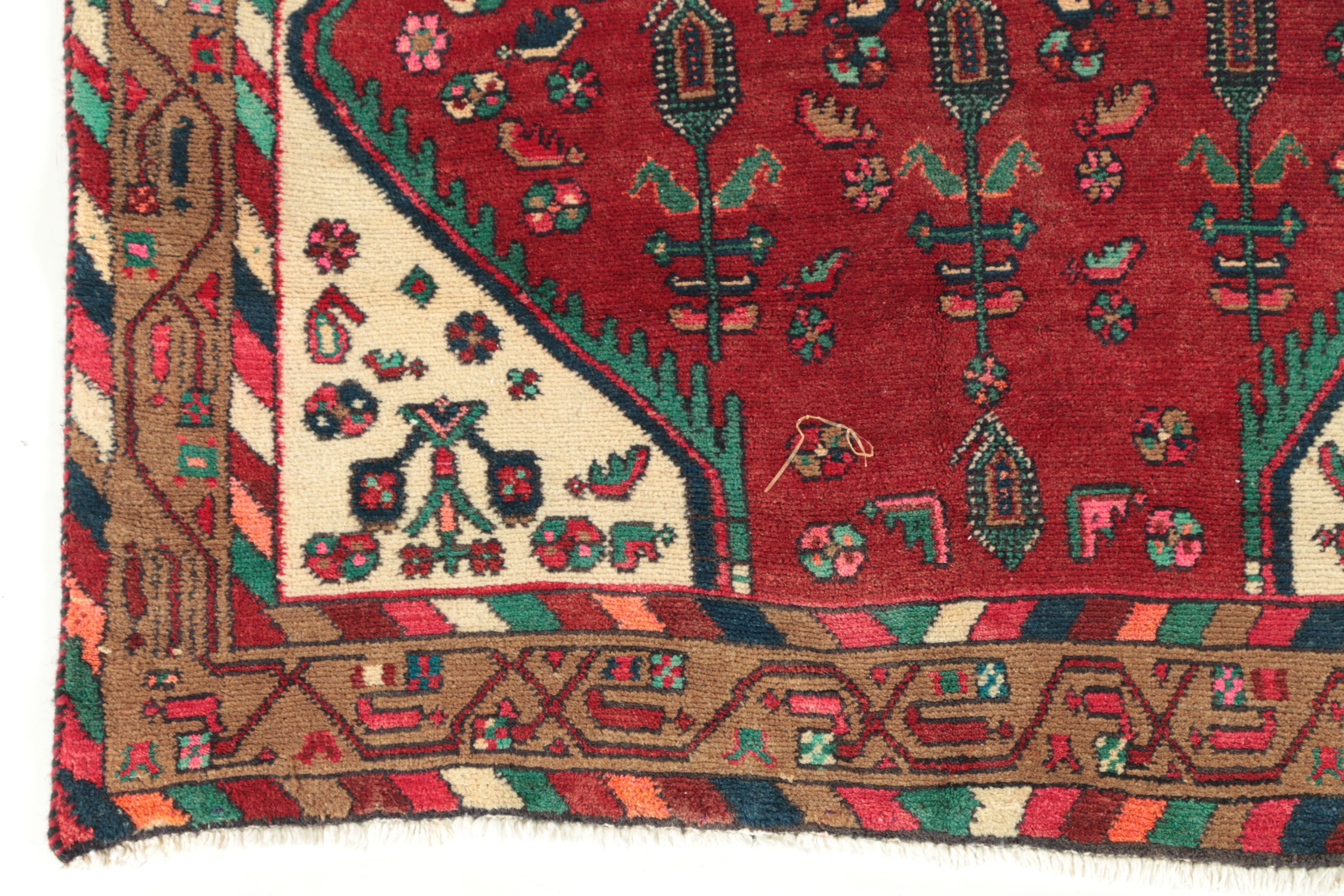 Hand-Knotted Persian Village Wool Long Rug