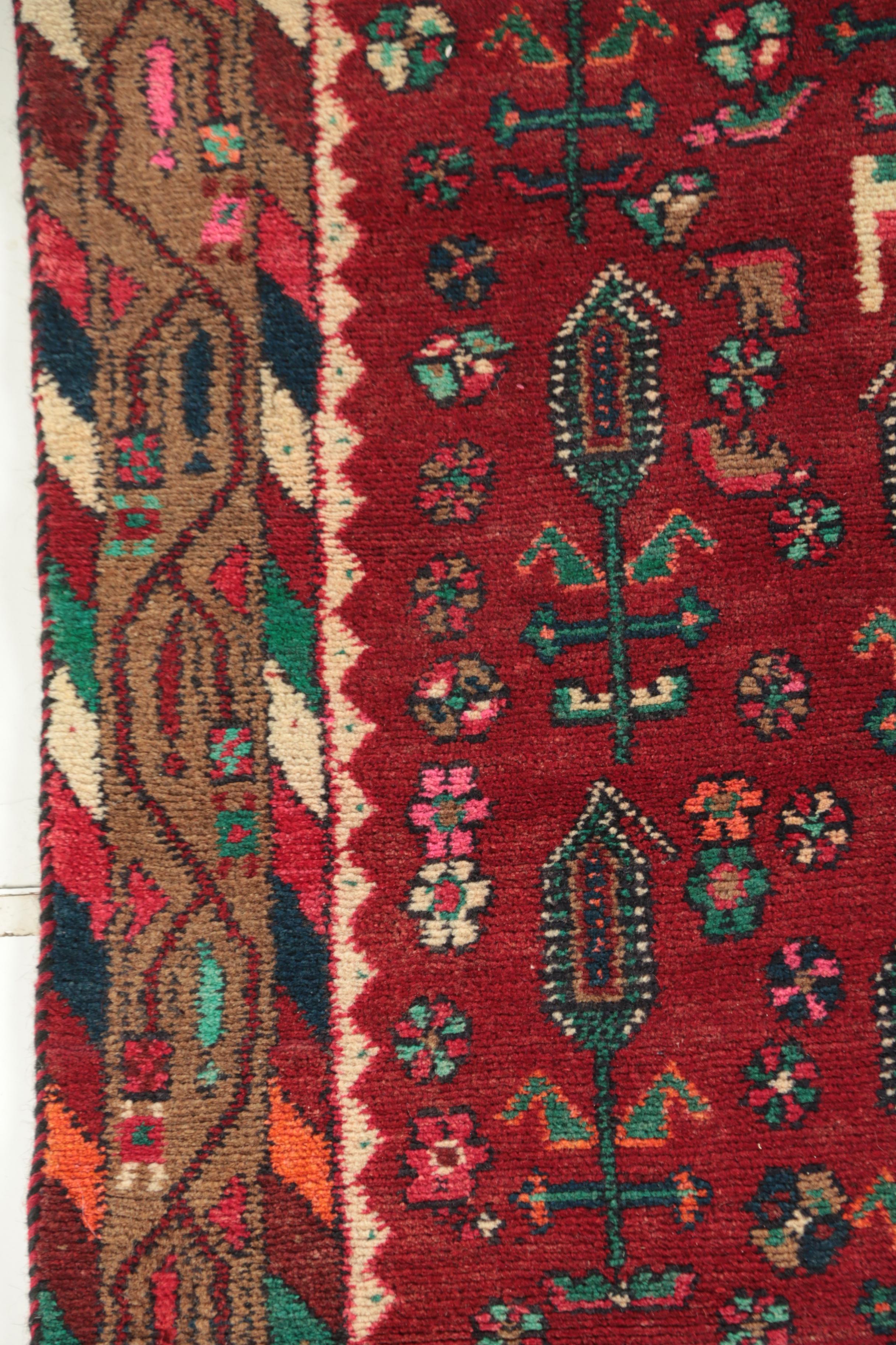 Hand-Knotted Persian Village Wool Long Rug