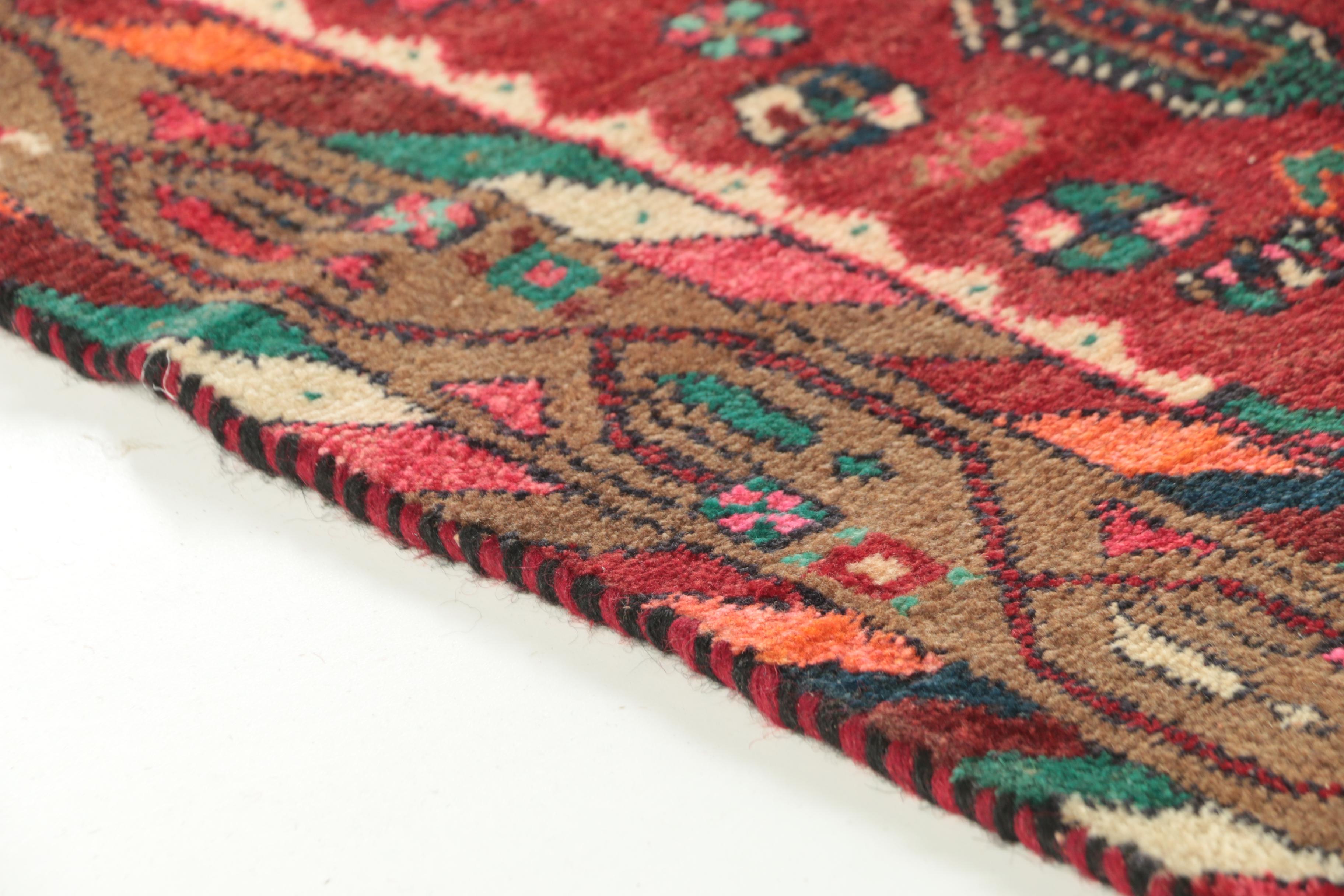 Hand-Knotted Persian Village Wool Long Rug