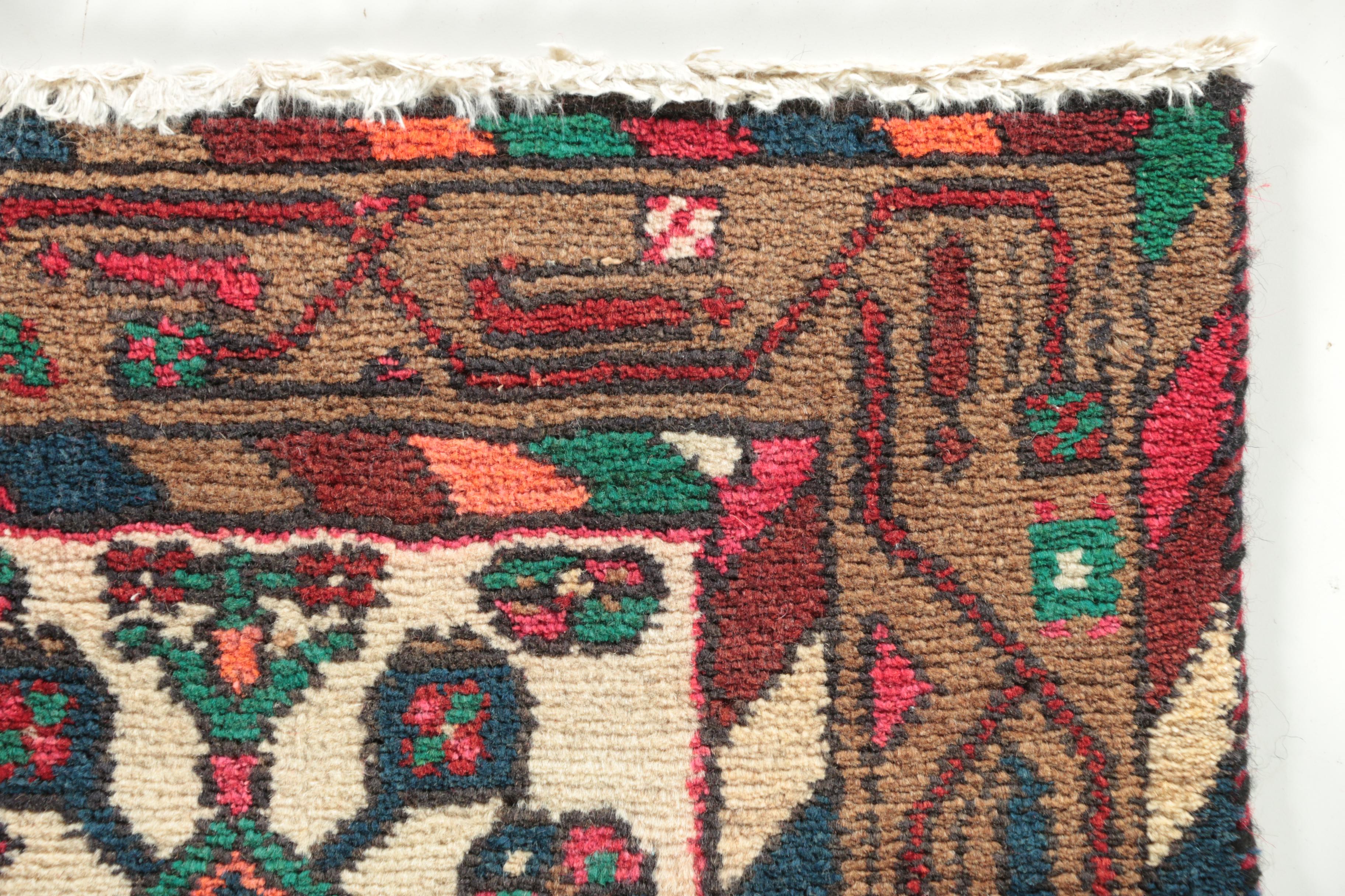 Hand-Knotted Persian Village Wool Long Rug