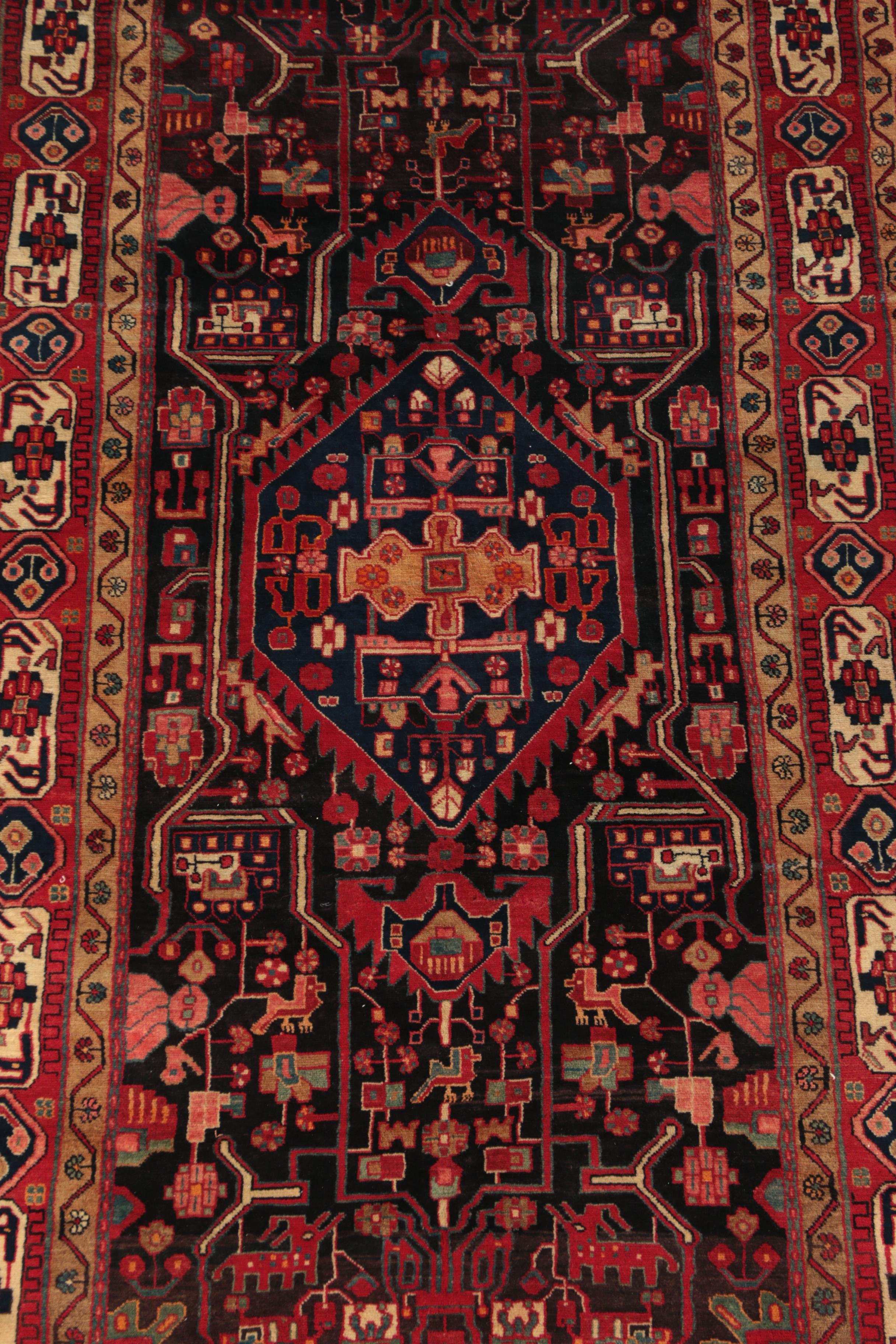 Hand-Knotted Persian Nahavand Wool Rug