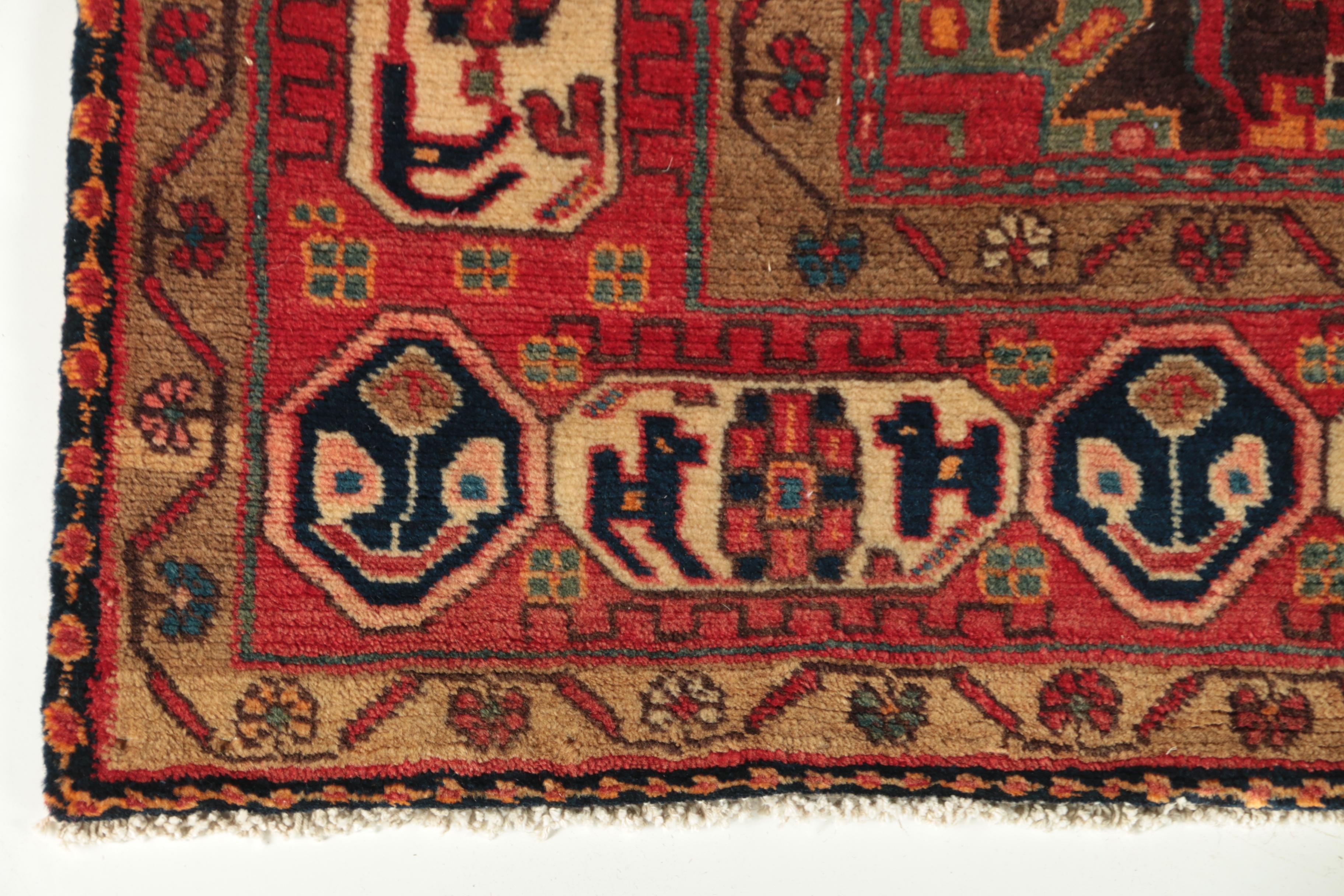 Hand-Knotted Persian Nahavand Wool Rug