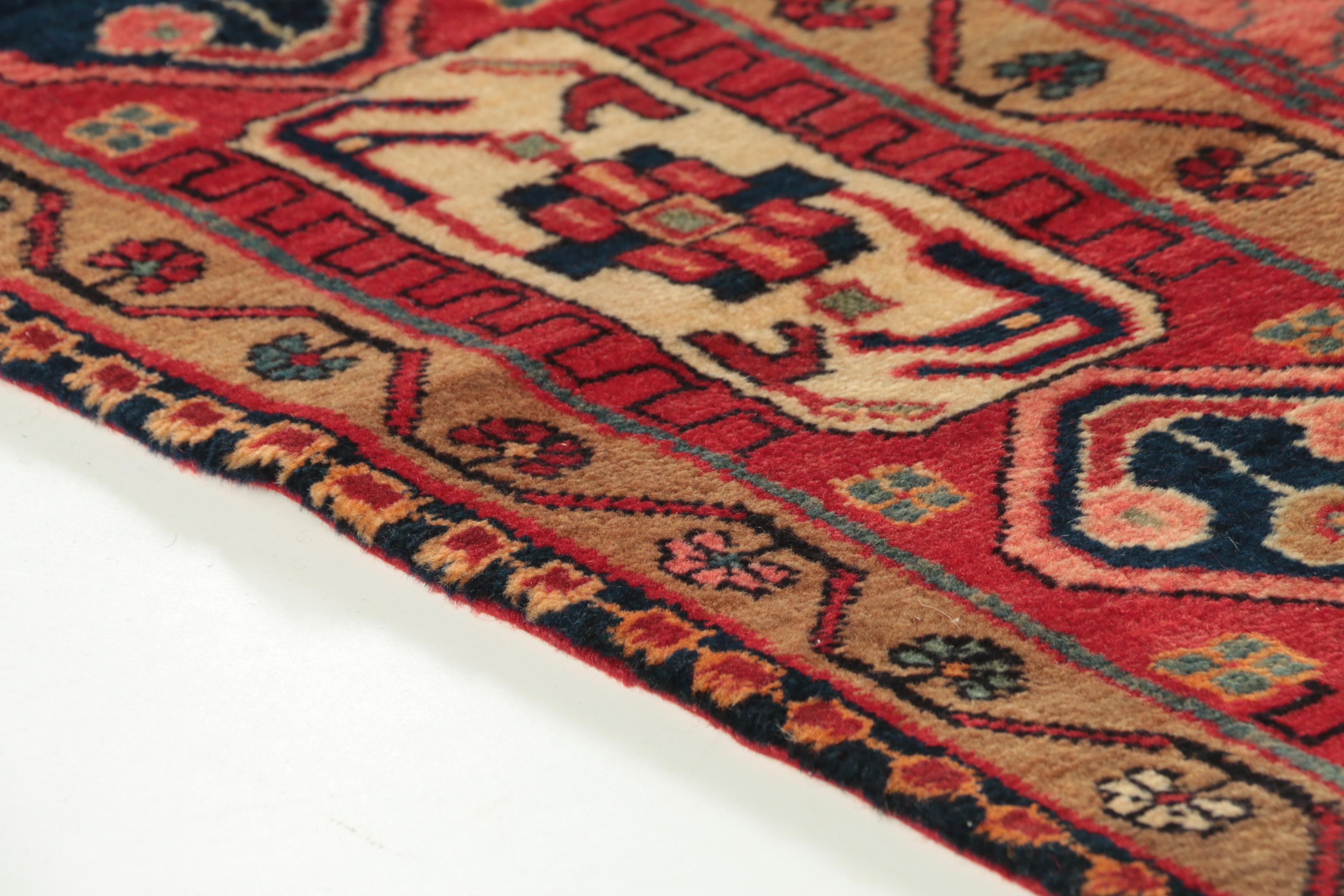 Hand-Knotted Persian Nahavand Wool Rug