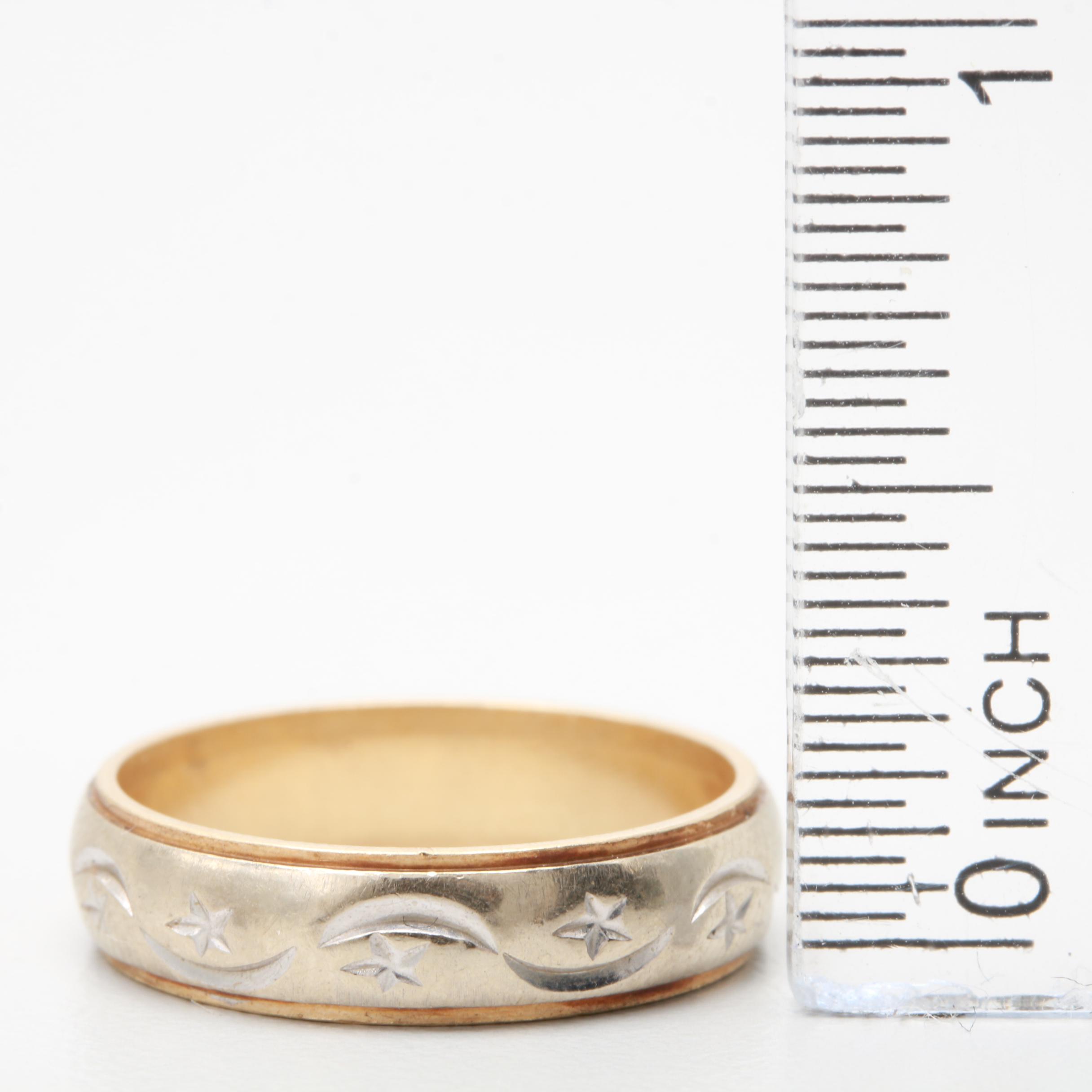 14K Gold Two Tone Band