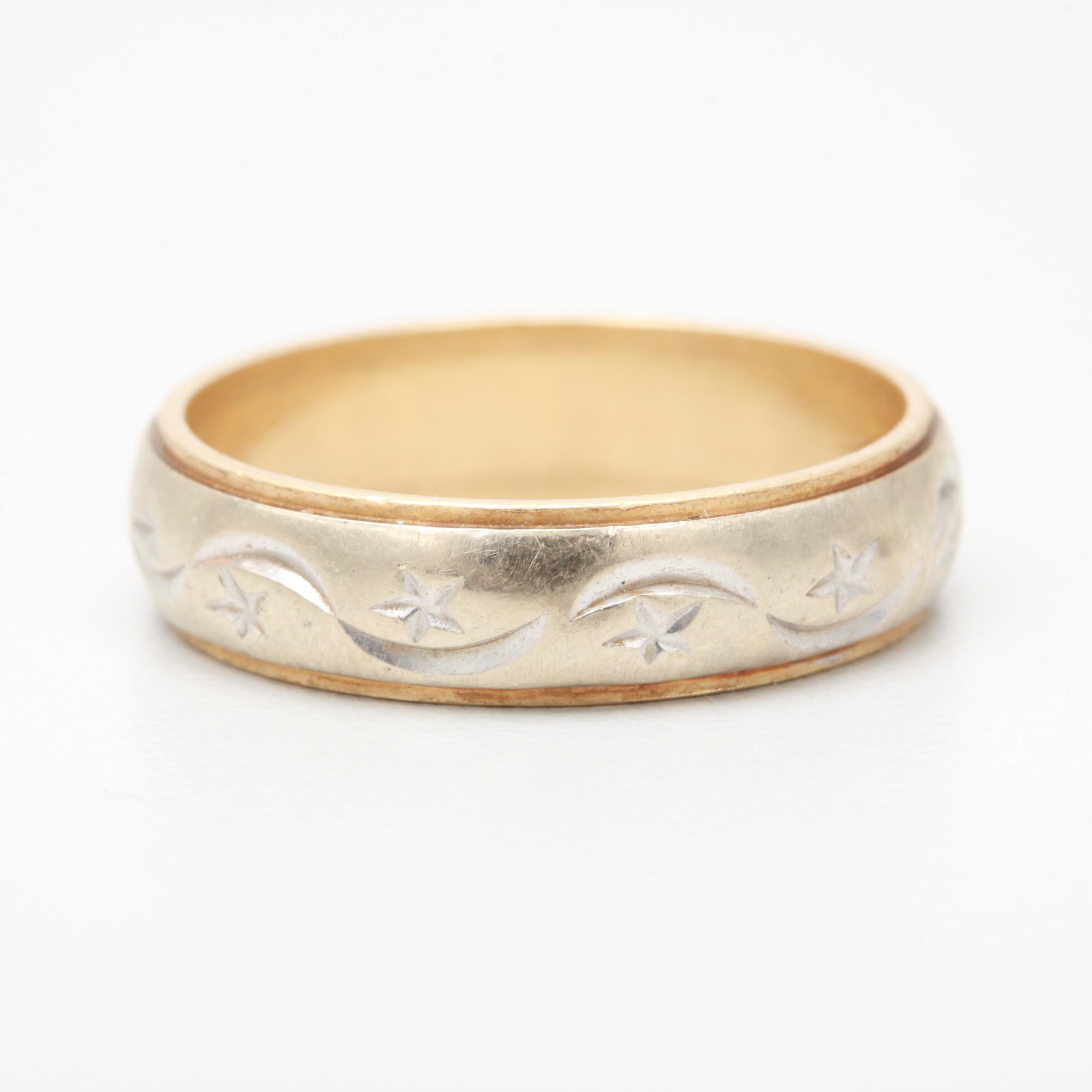 14K Gold Two Tone Band