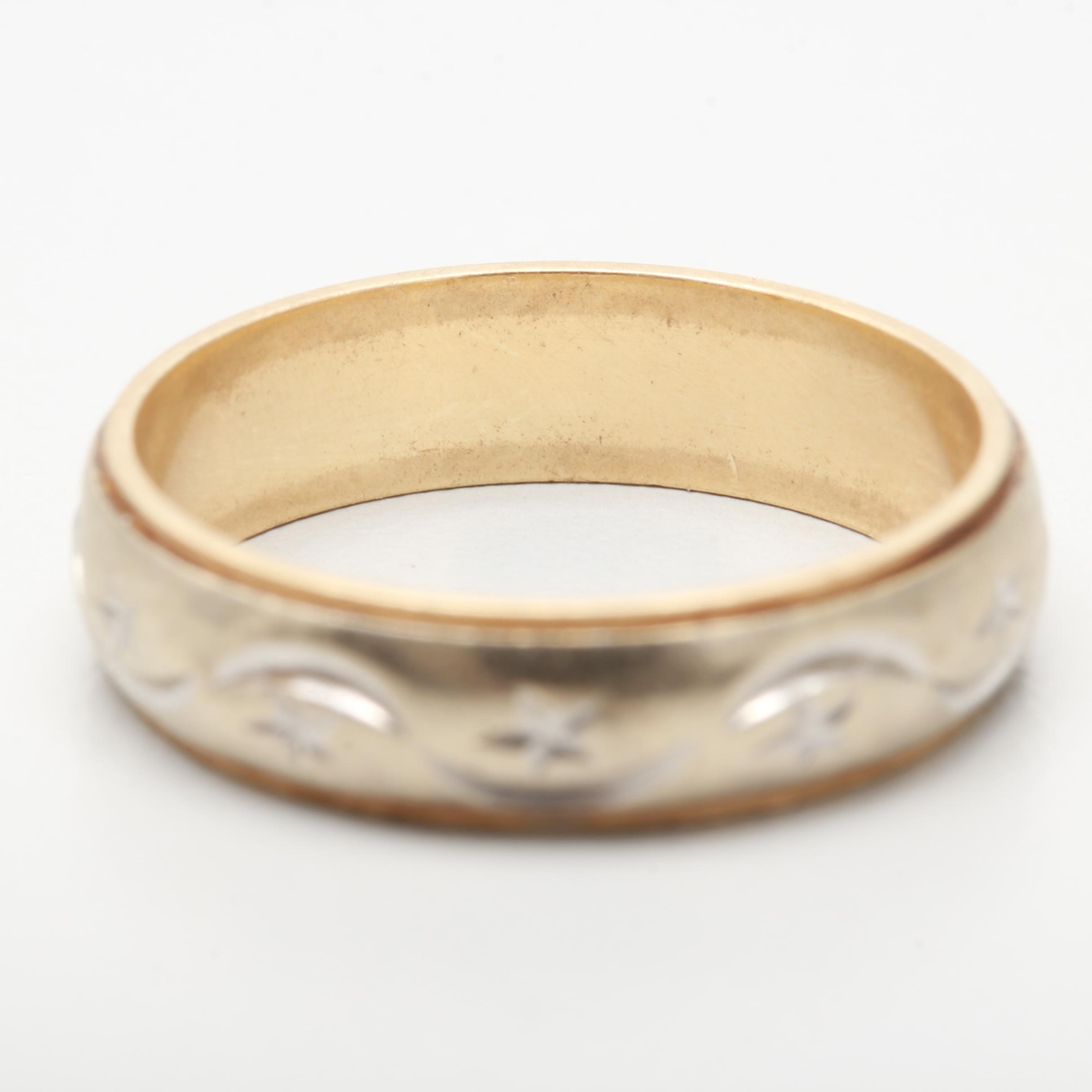 14K Gold Two Tone Band