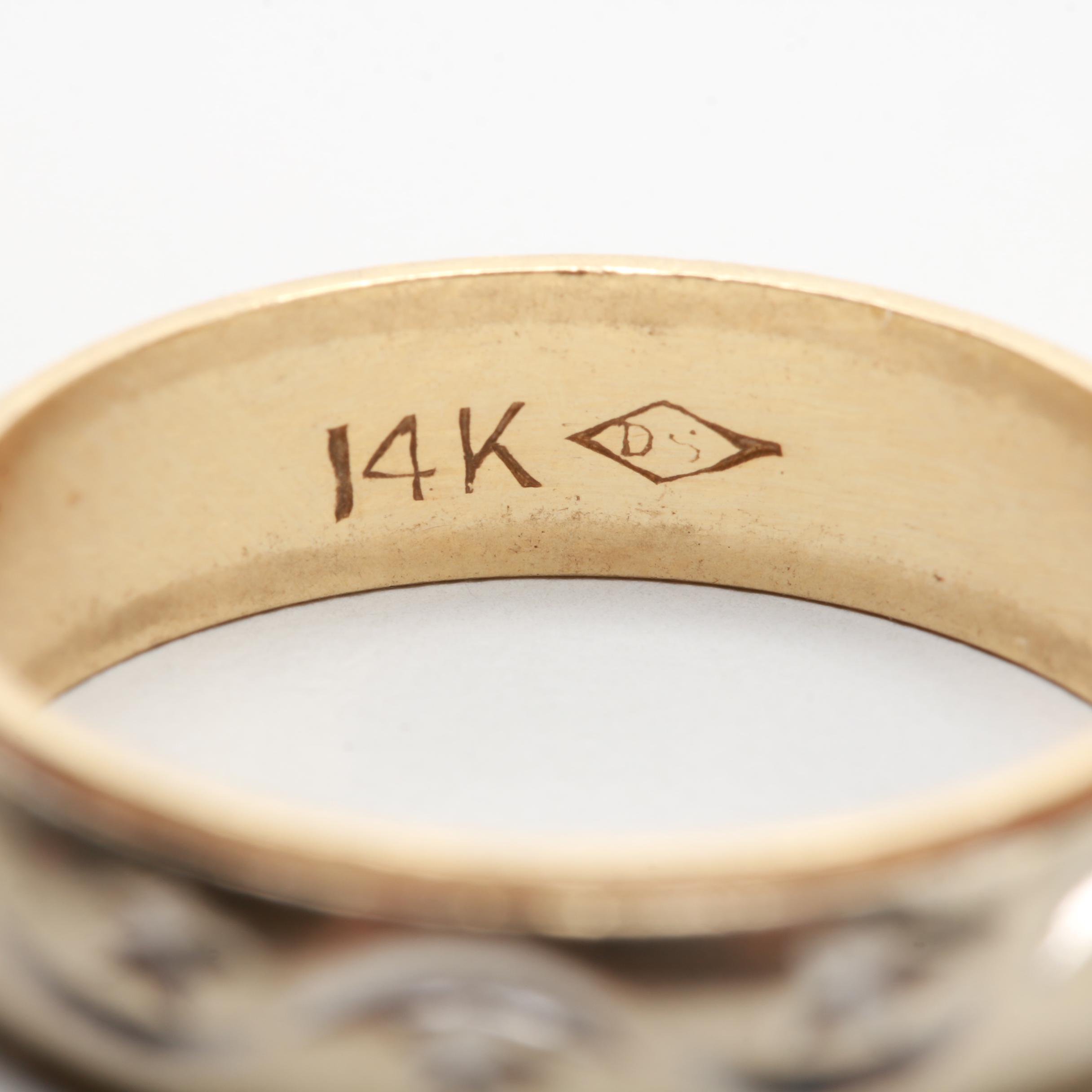 14K Gold Two Tone Band