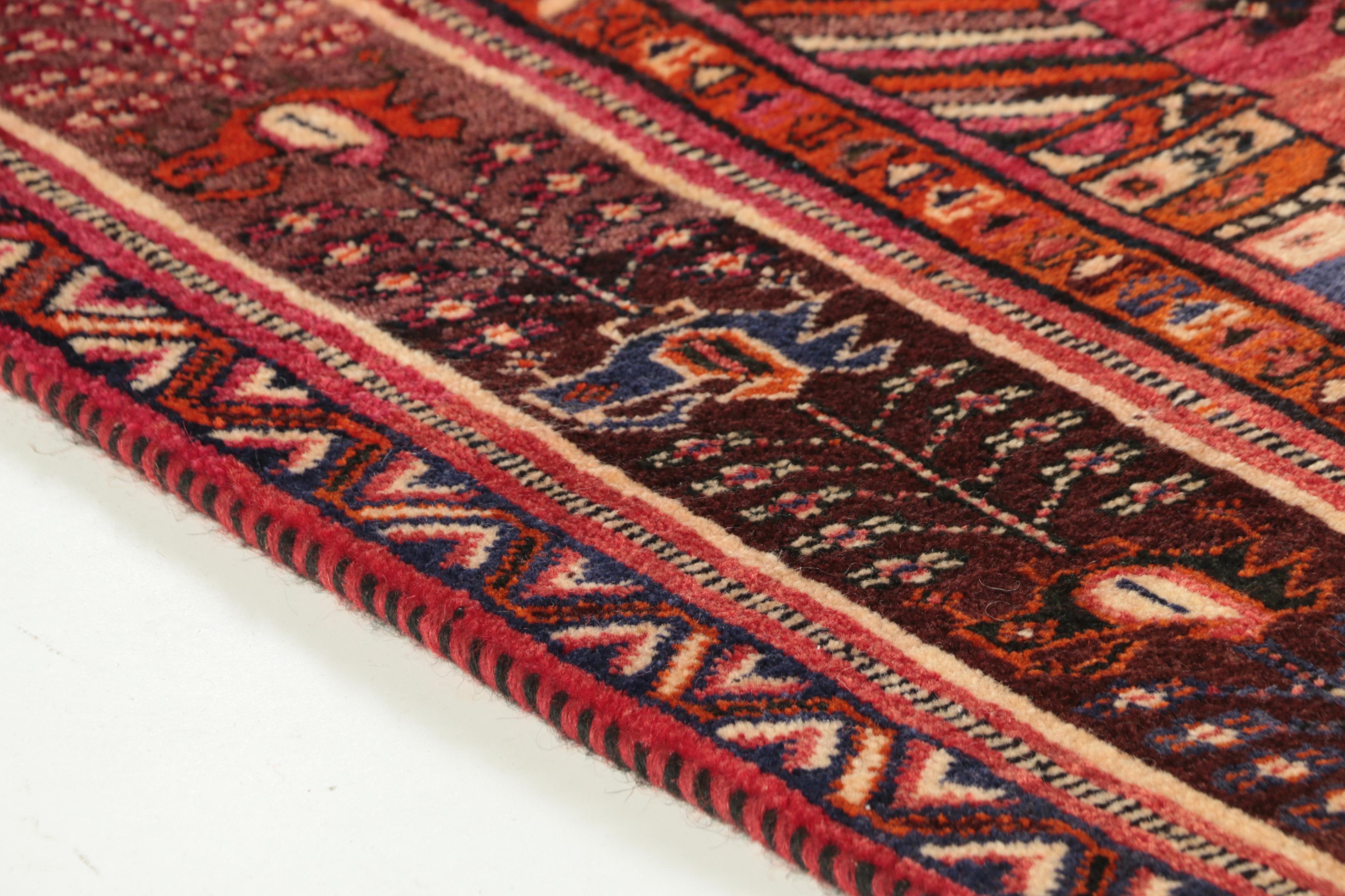 Hand-Knotted Persian Qashqai Wool Rug