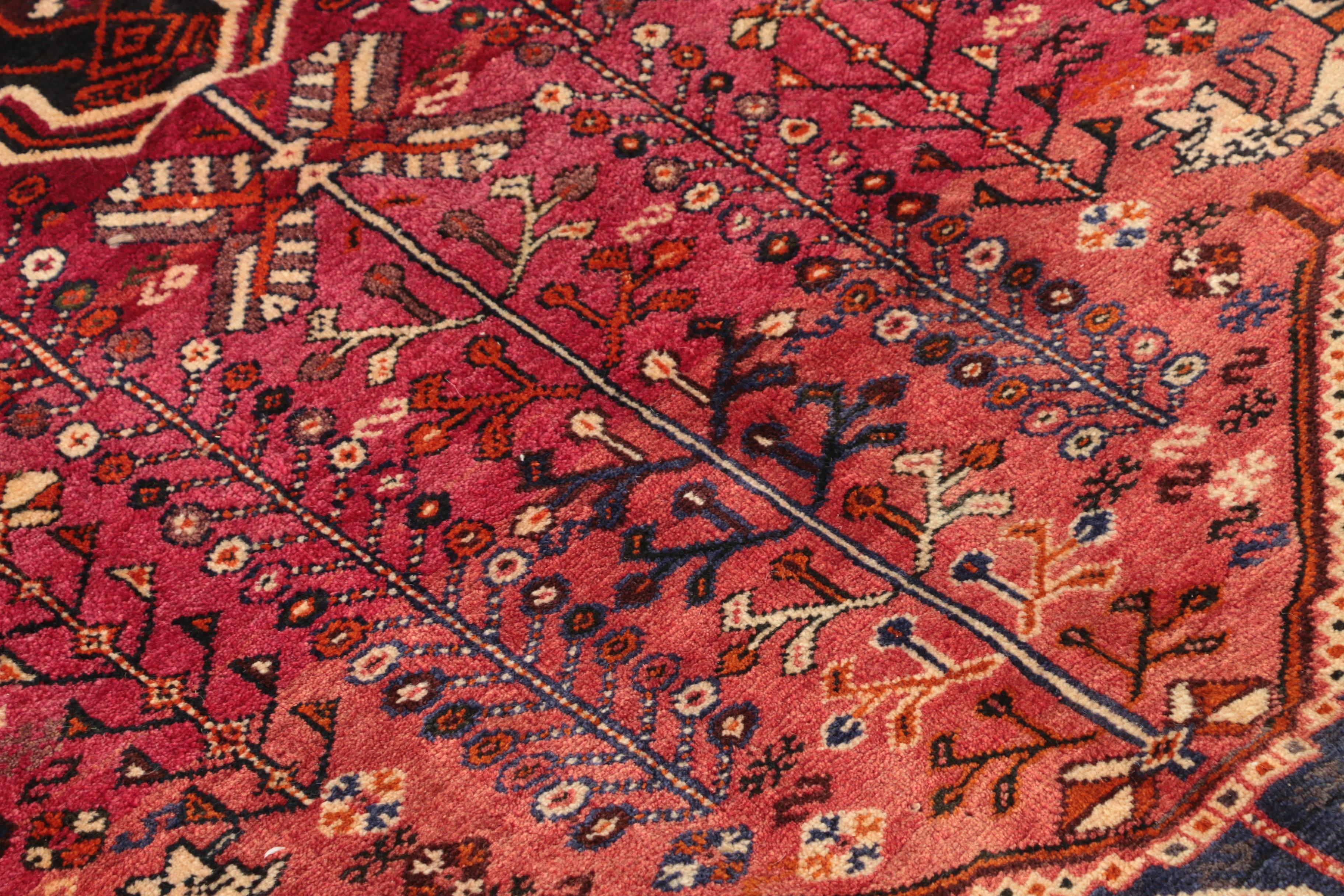 Hand-Knotted Persian Qashqai Wool Rug
