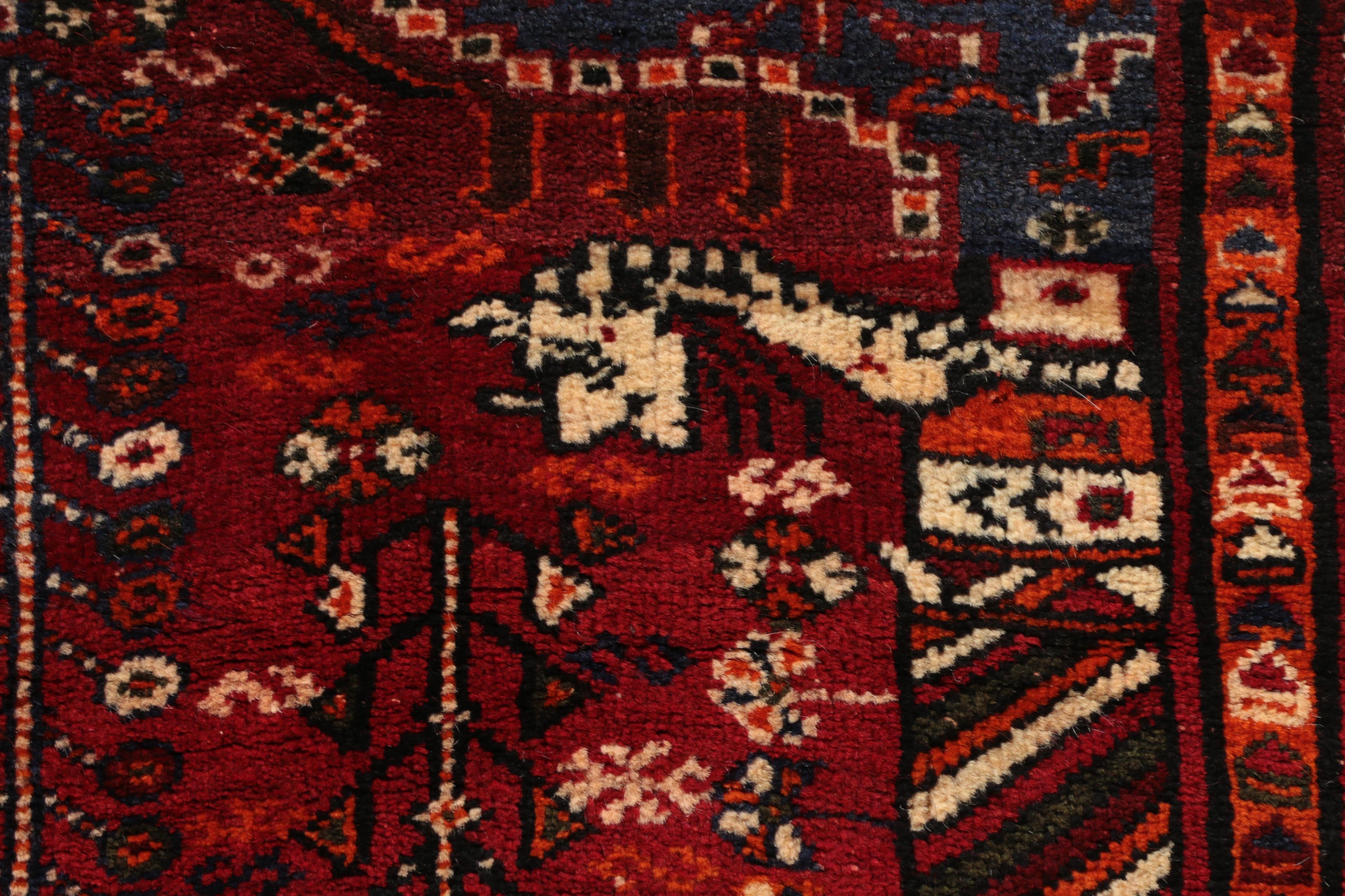 Hand-Knotted Persian Qashqai Wool Rug