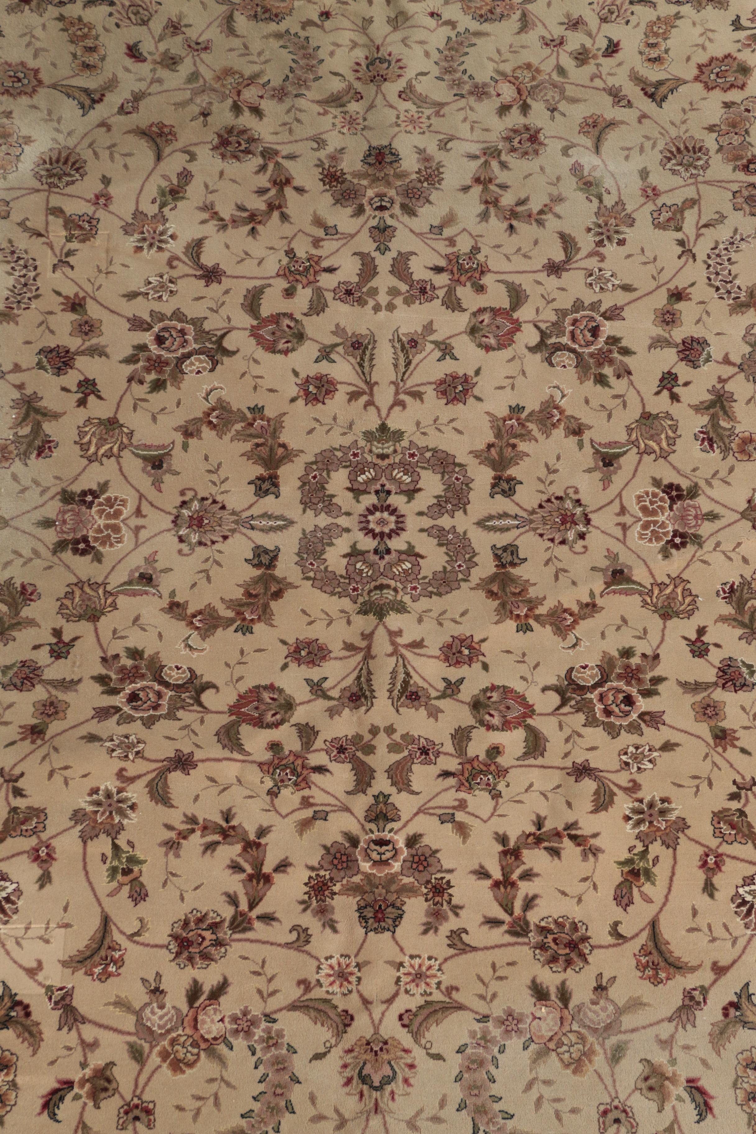 Finely Hand-Knotted Sino-Persian Wool Room Sized Rug