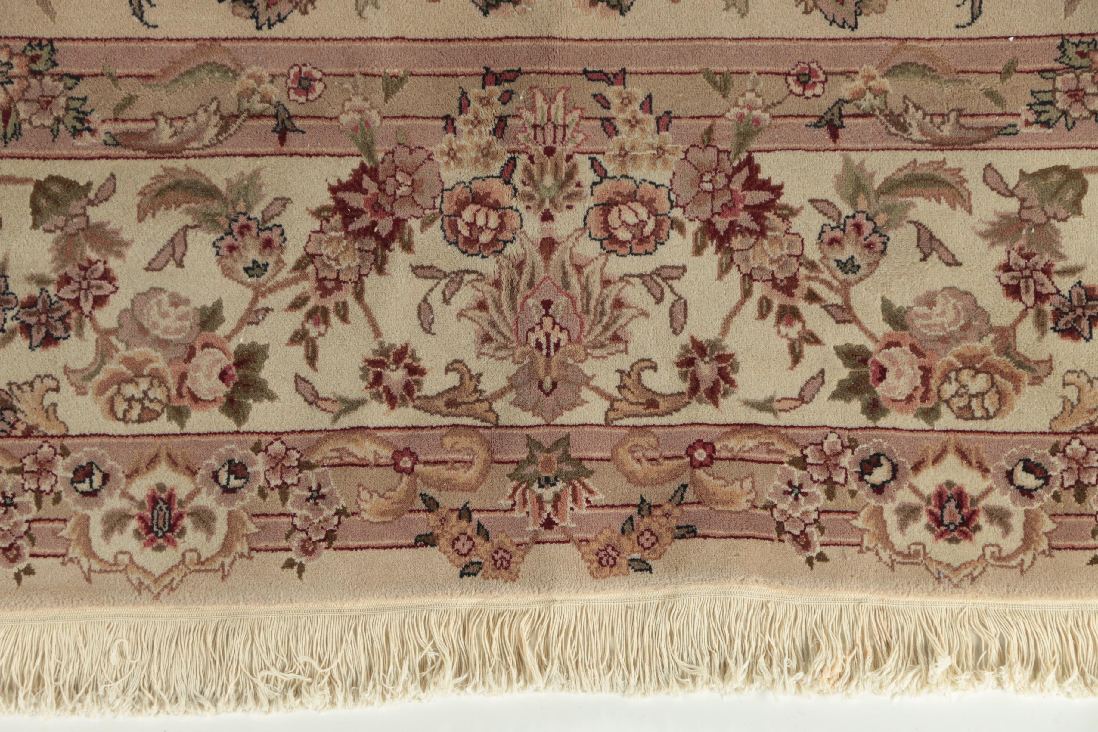 Finely Hand-Knotted Sino-Persian Wool Room Sized Rug