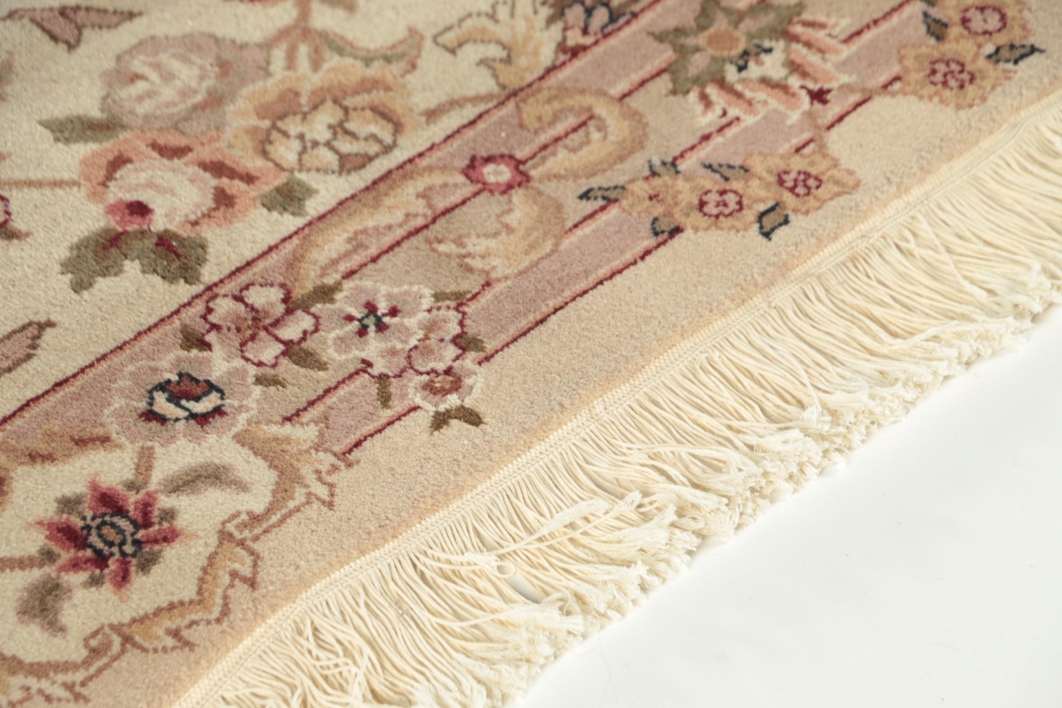 Finely Hand-Knotted Sino-Persian Wool Room Sized Rug