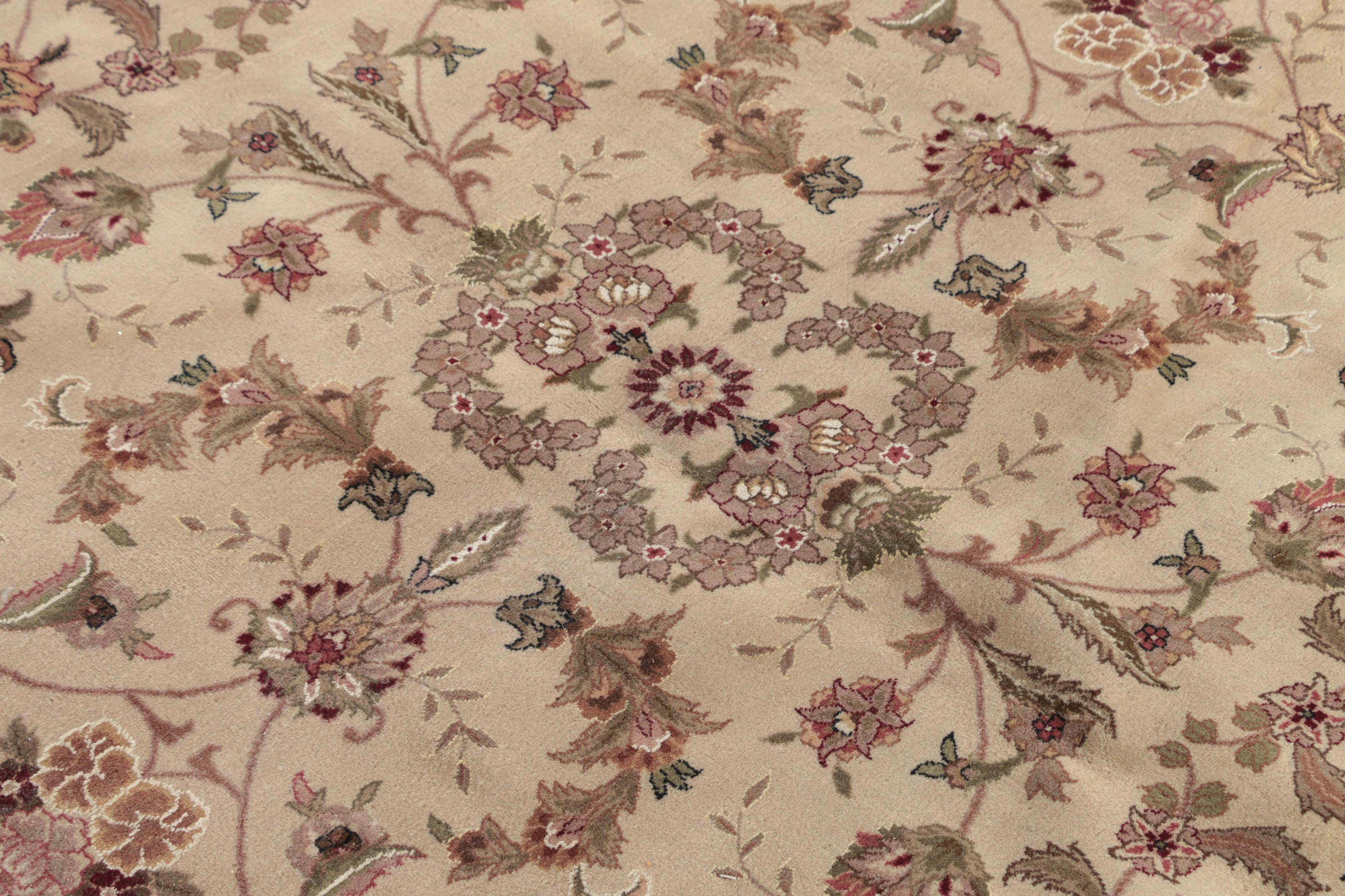 Finely Hand-Knotted Sino-Persian Wool Room Sized Rug