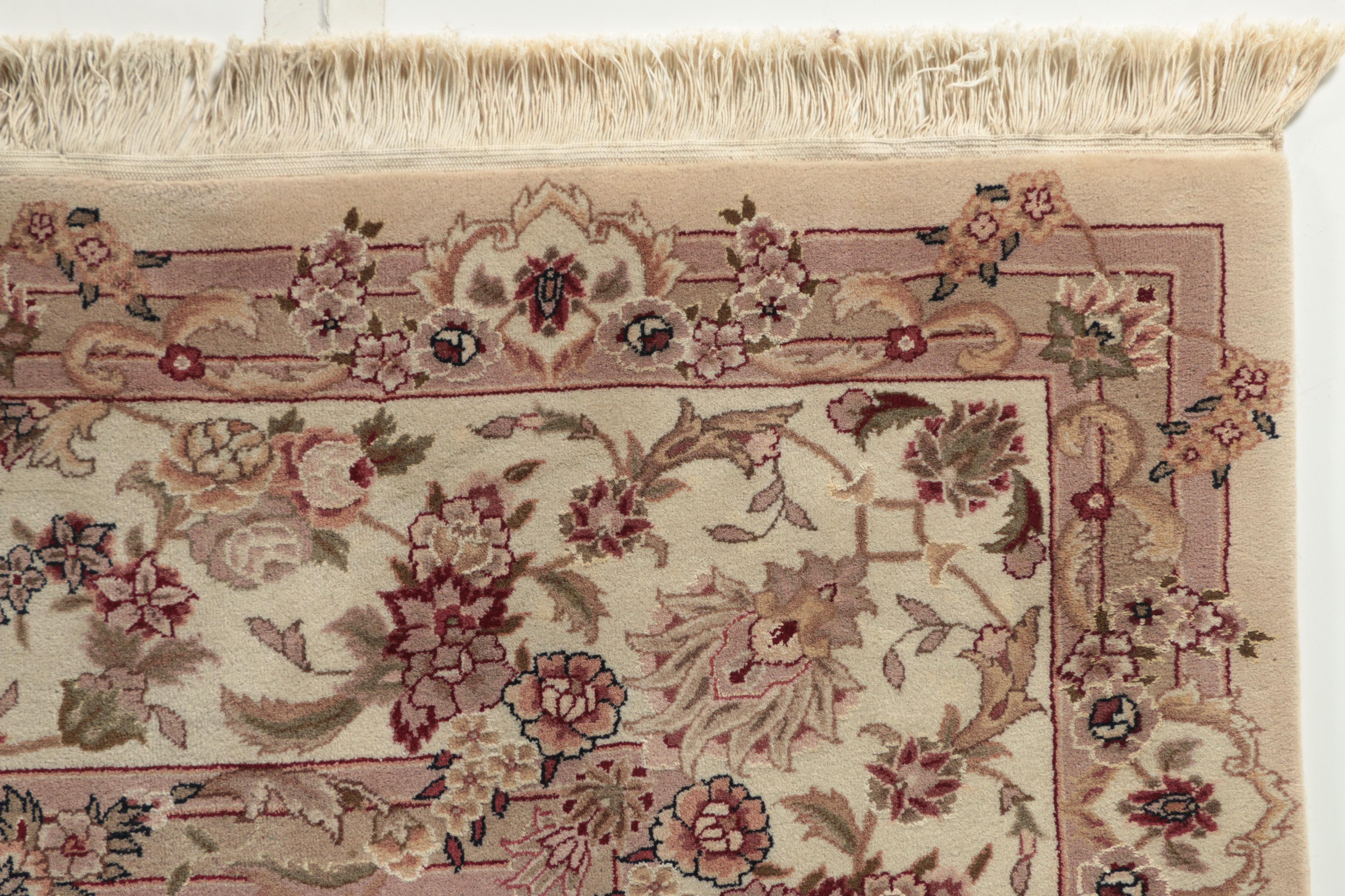 Finely Hand-Knotted Sino-Persian Wool Room Sized Rug