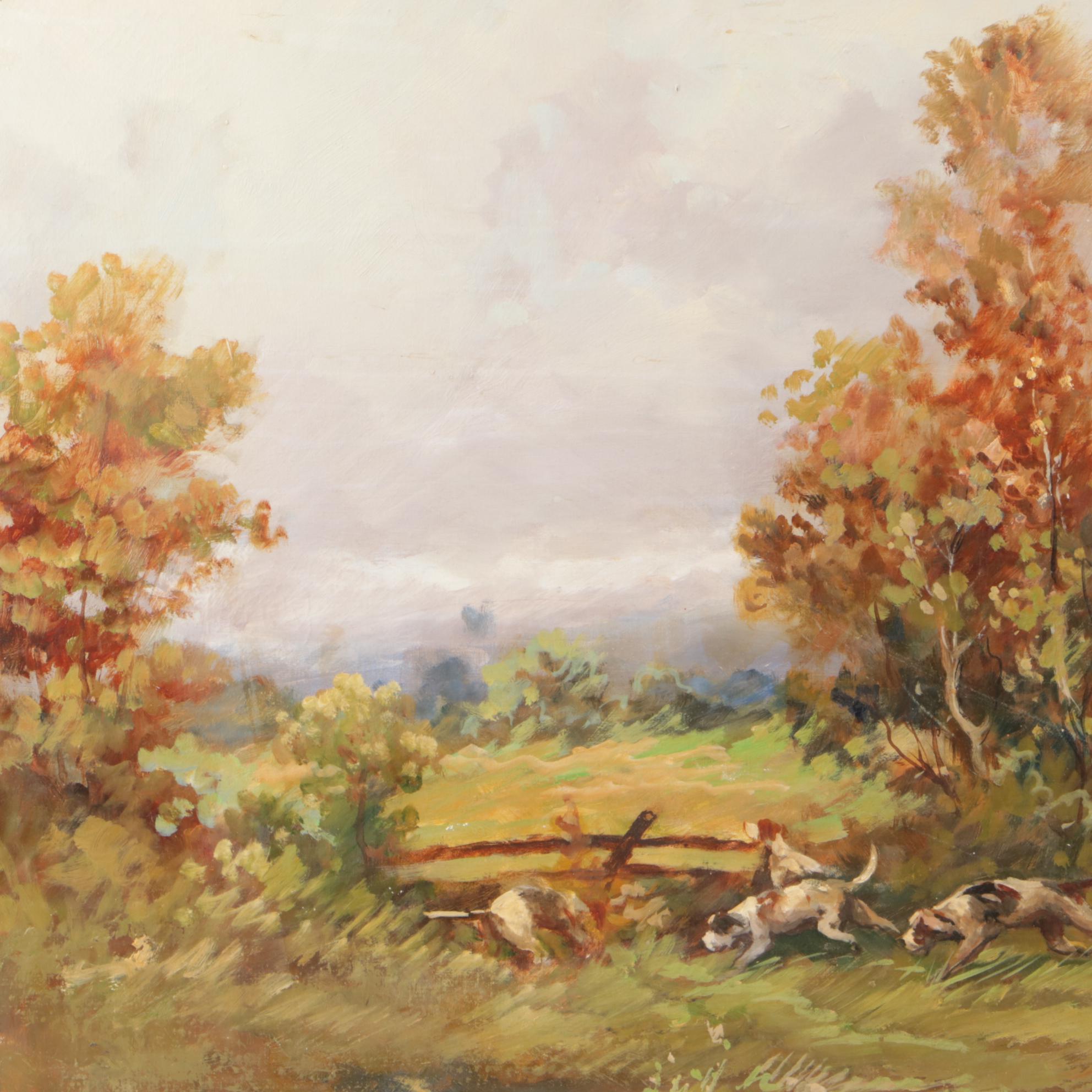 R. Allen Oil Painting "The Hunt"