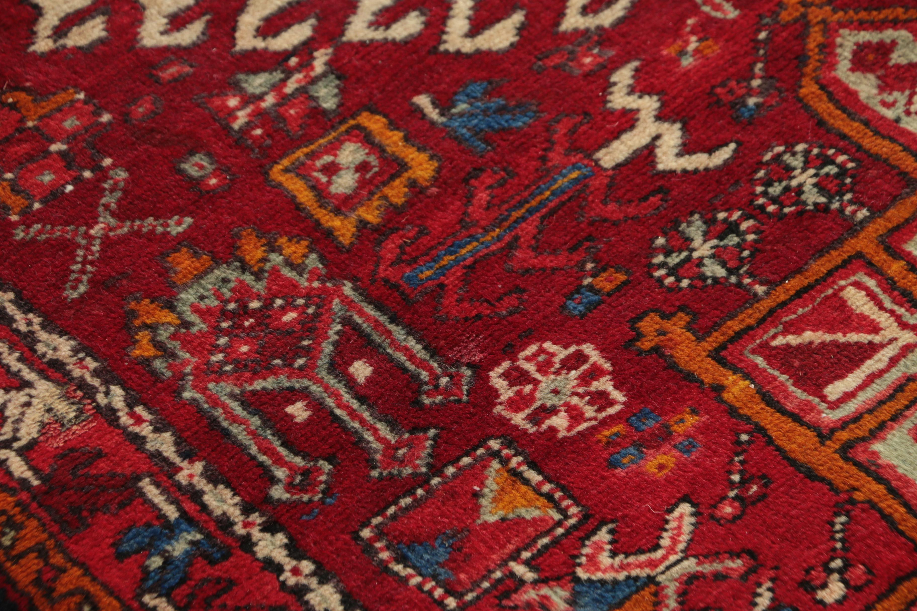 Hand-Knotted Persian Lamberan Wool Runner